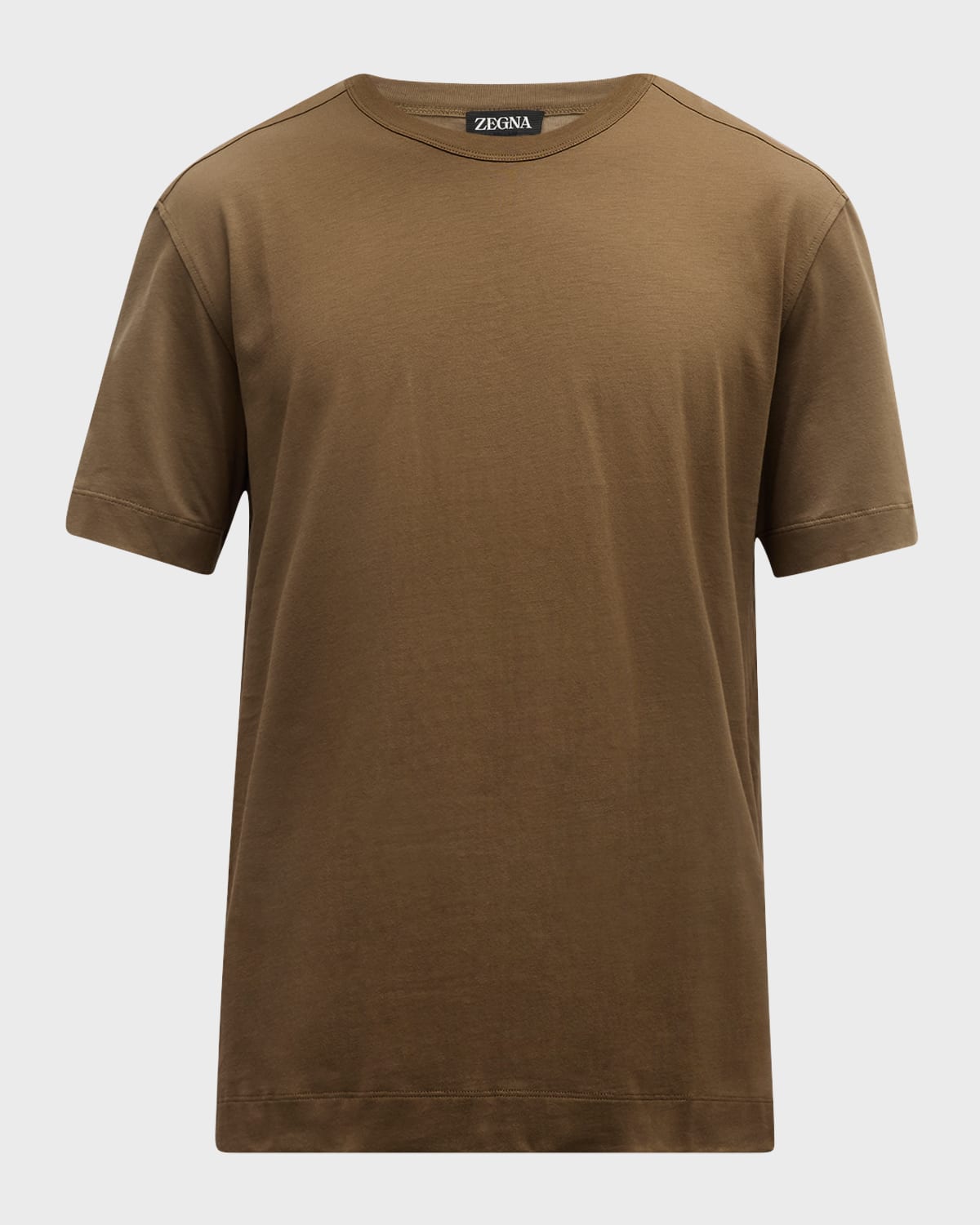 ZEGNA Men's Pure Cotton Crewneck T-Shirt