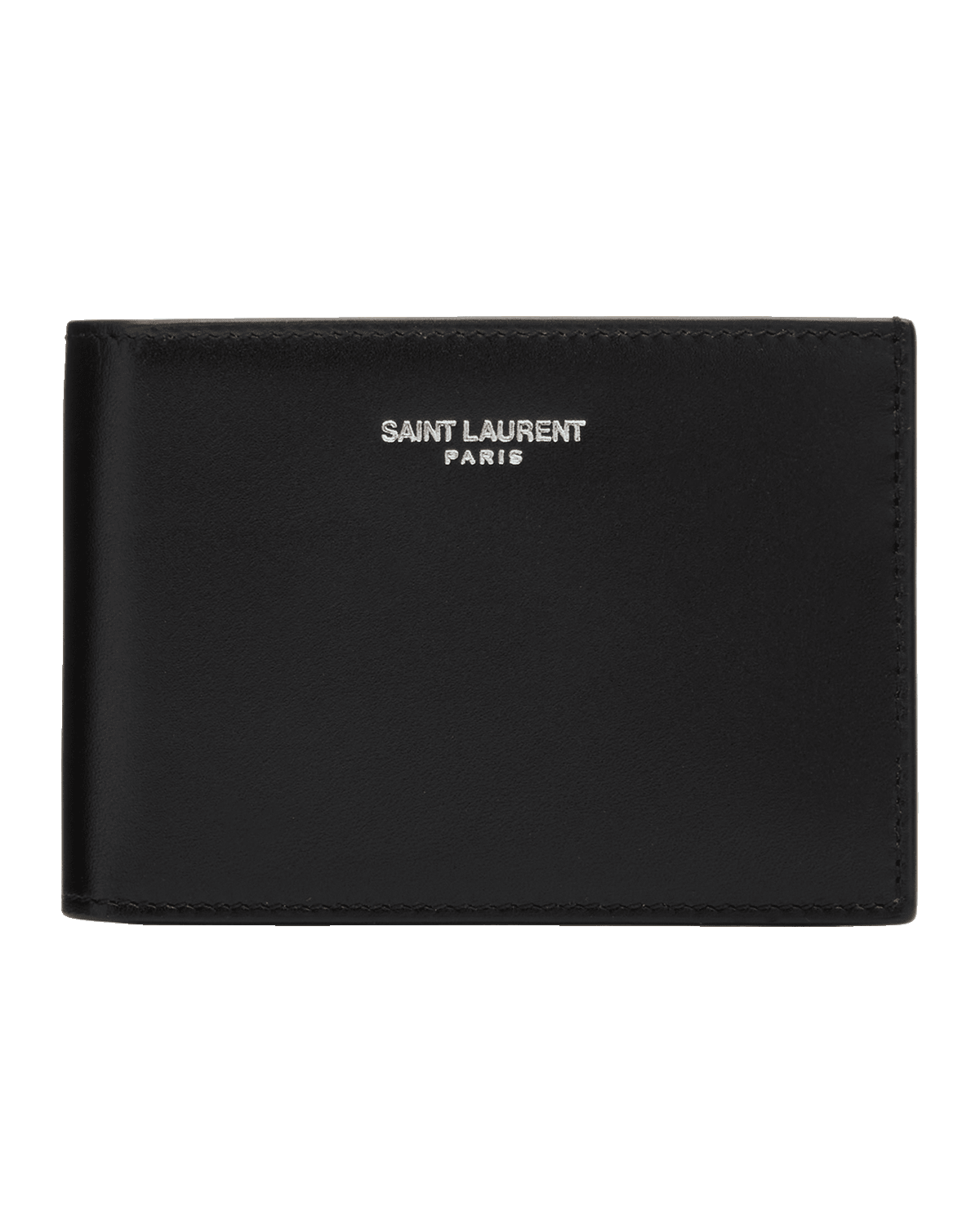Saint Laurent Men's Logo Leather Bifold Wallet