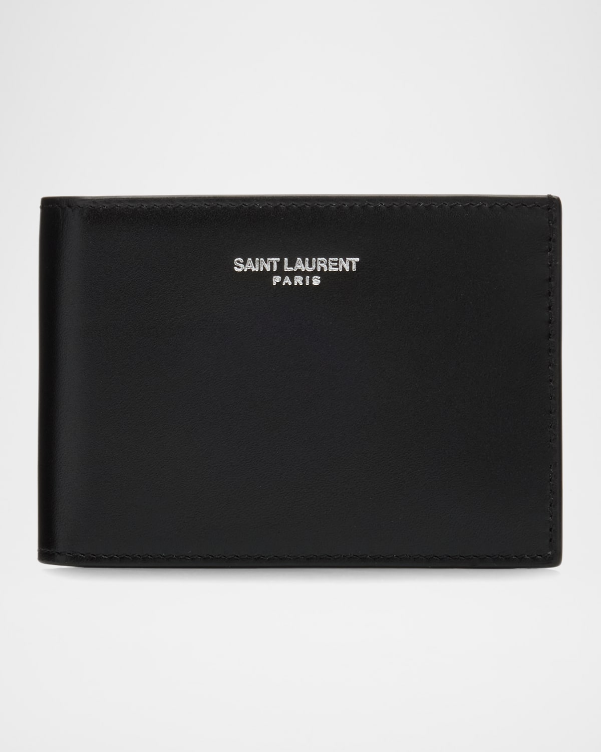 Saint Laurent Men's Logo Leather Bifold Wallet