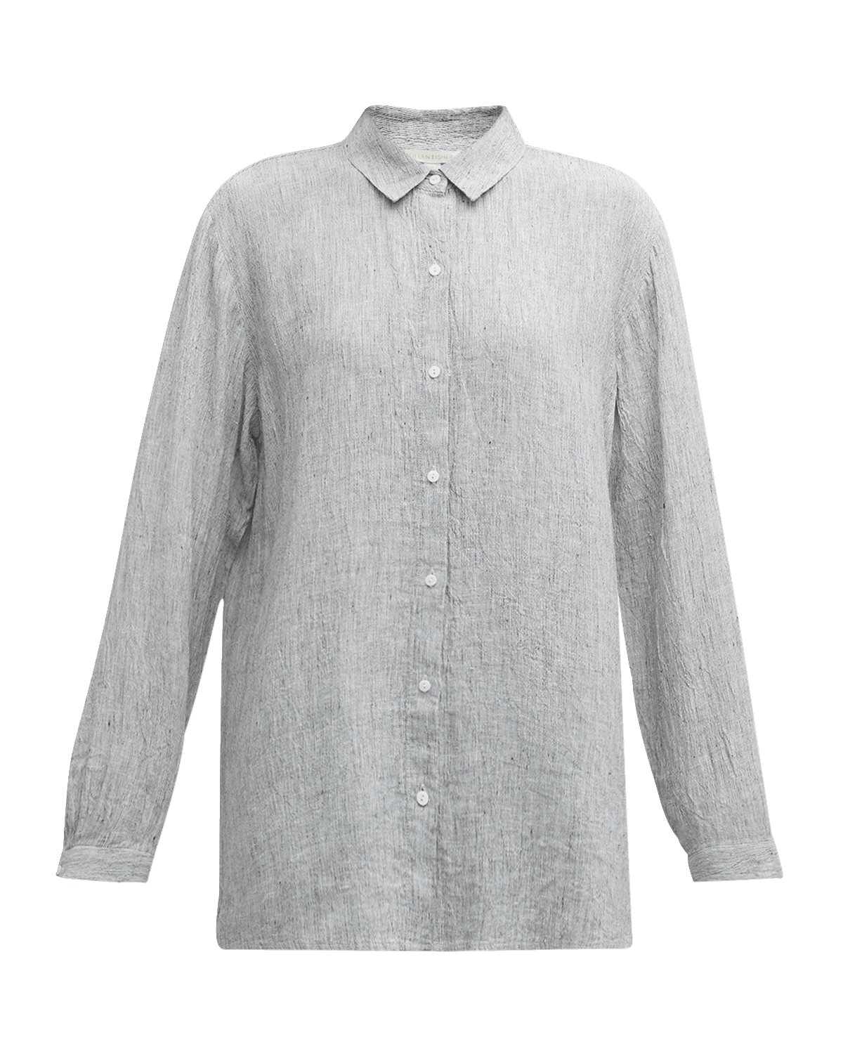 Eileen Fisher Striped Button-Down Organic Linen Shirt