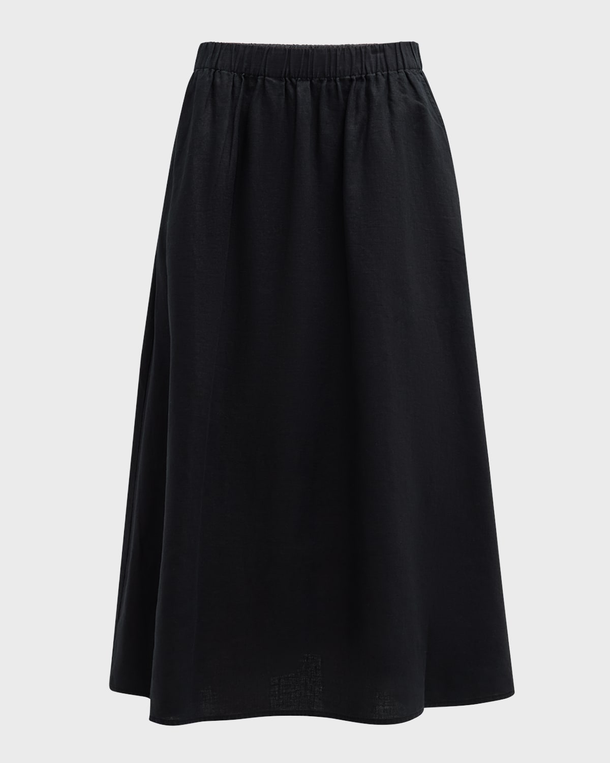 Eileen Fisher A-Line Organic Linen Midi Skirt