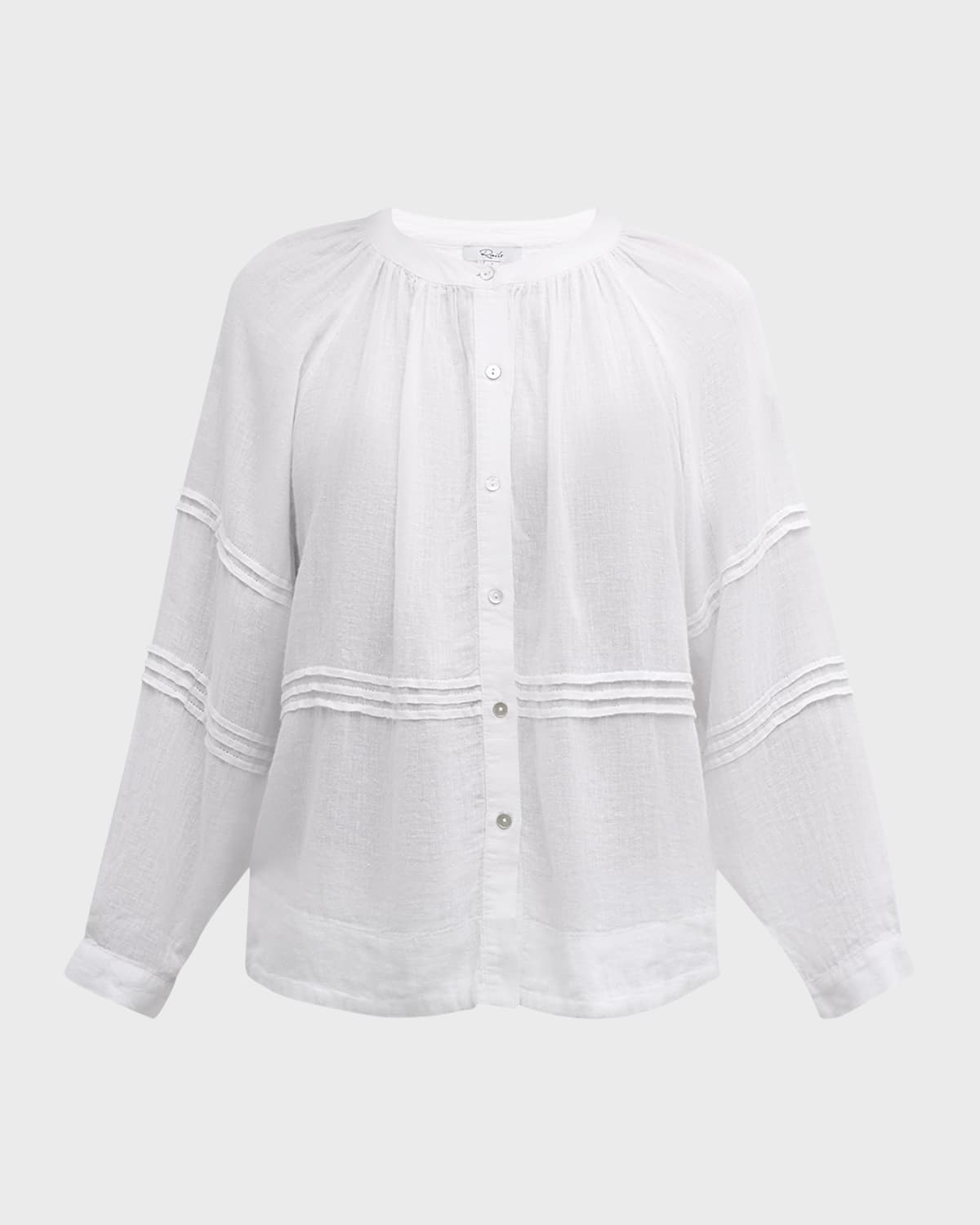 Rails Frances Linen-Blend Blouse