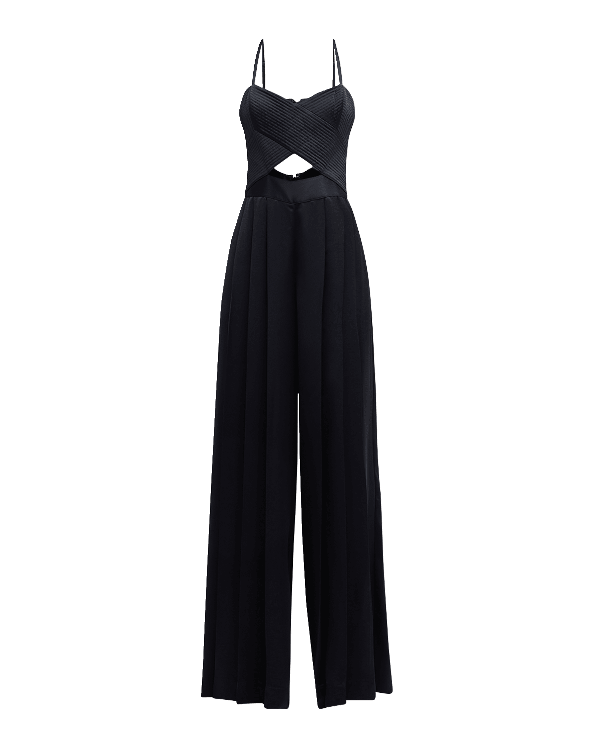 Ramy Brook Malissa Pleated Cutout Wide-Leg Jumpsuit