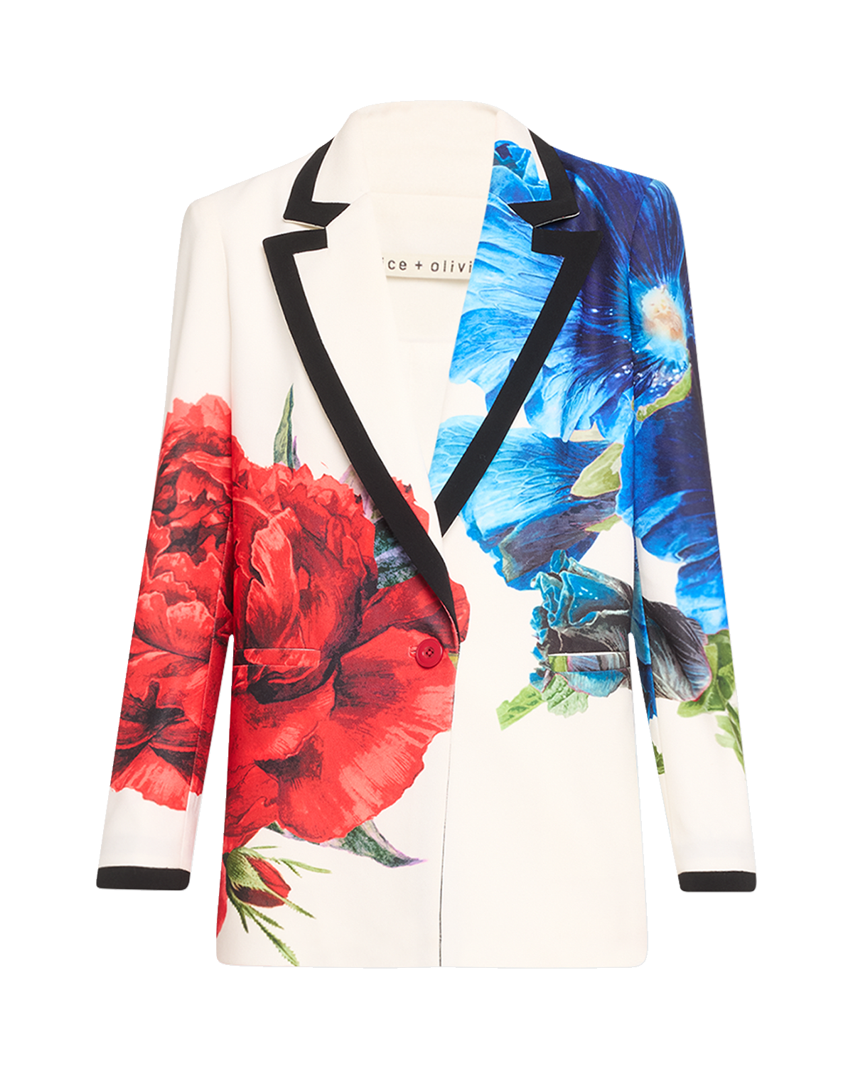 Alice + Olivia Denny Le Parisien Notch Collar Boyfriend Blazer