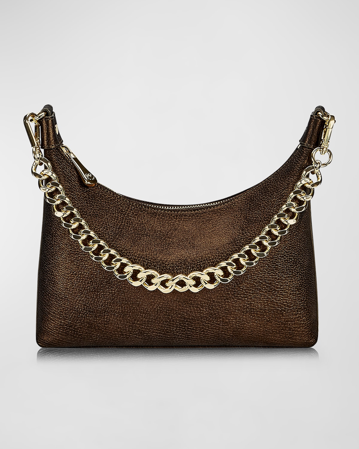 Gigi New York Blake Metallic Leather Shoulder Bag