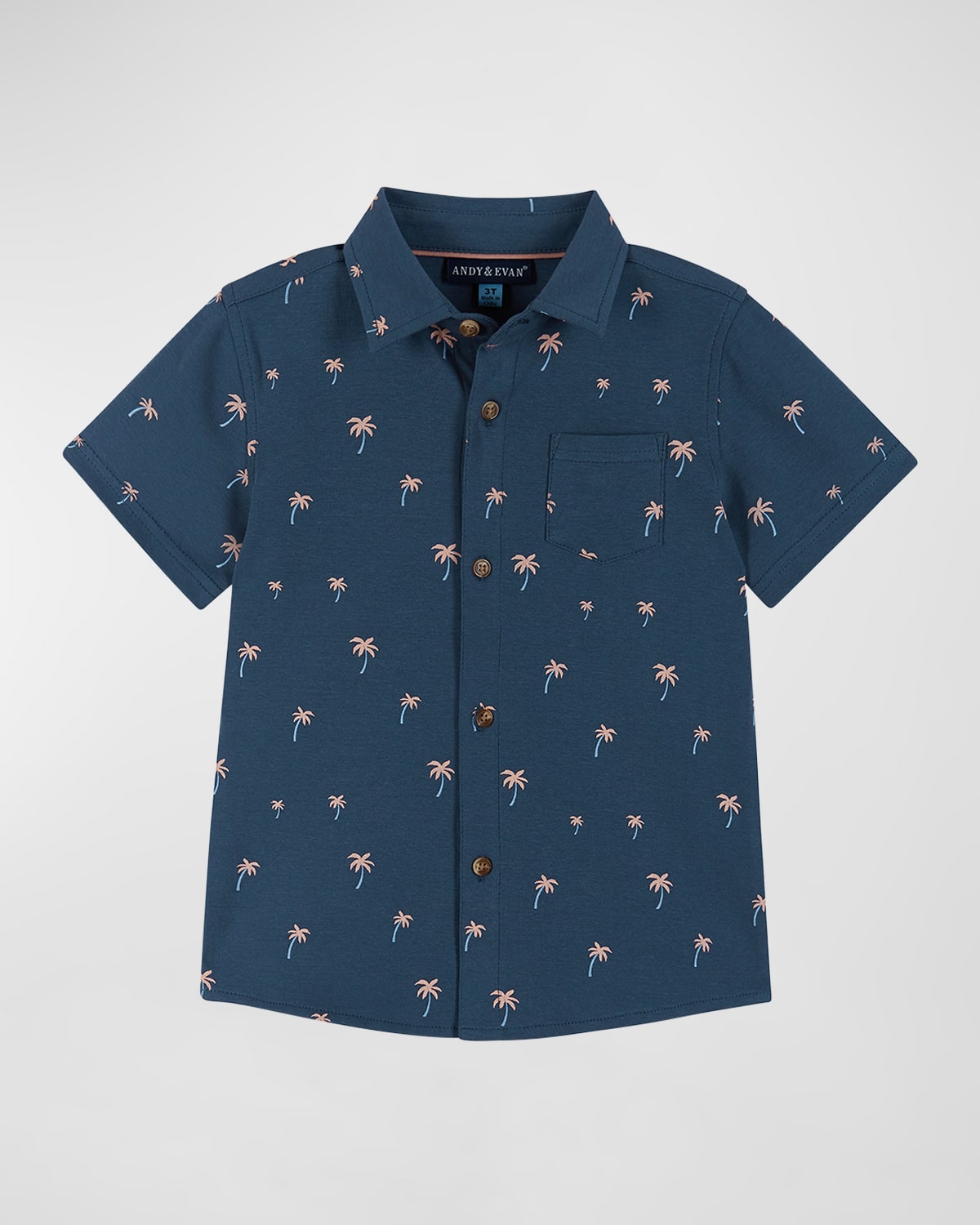Andy & Evan Boy's Printed Button Down Shirt, Size 2T-8