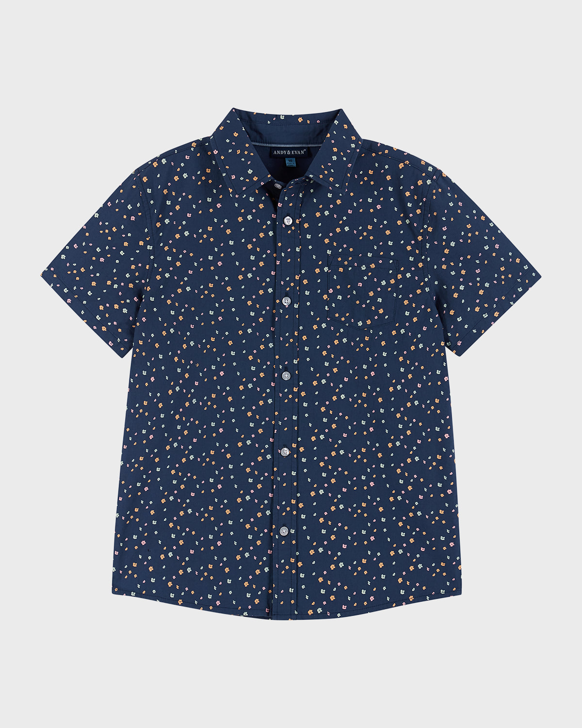Andy & Evan Boy's Floral-Print Polo Shirt, Size 2T-7