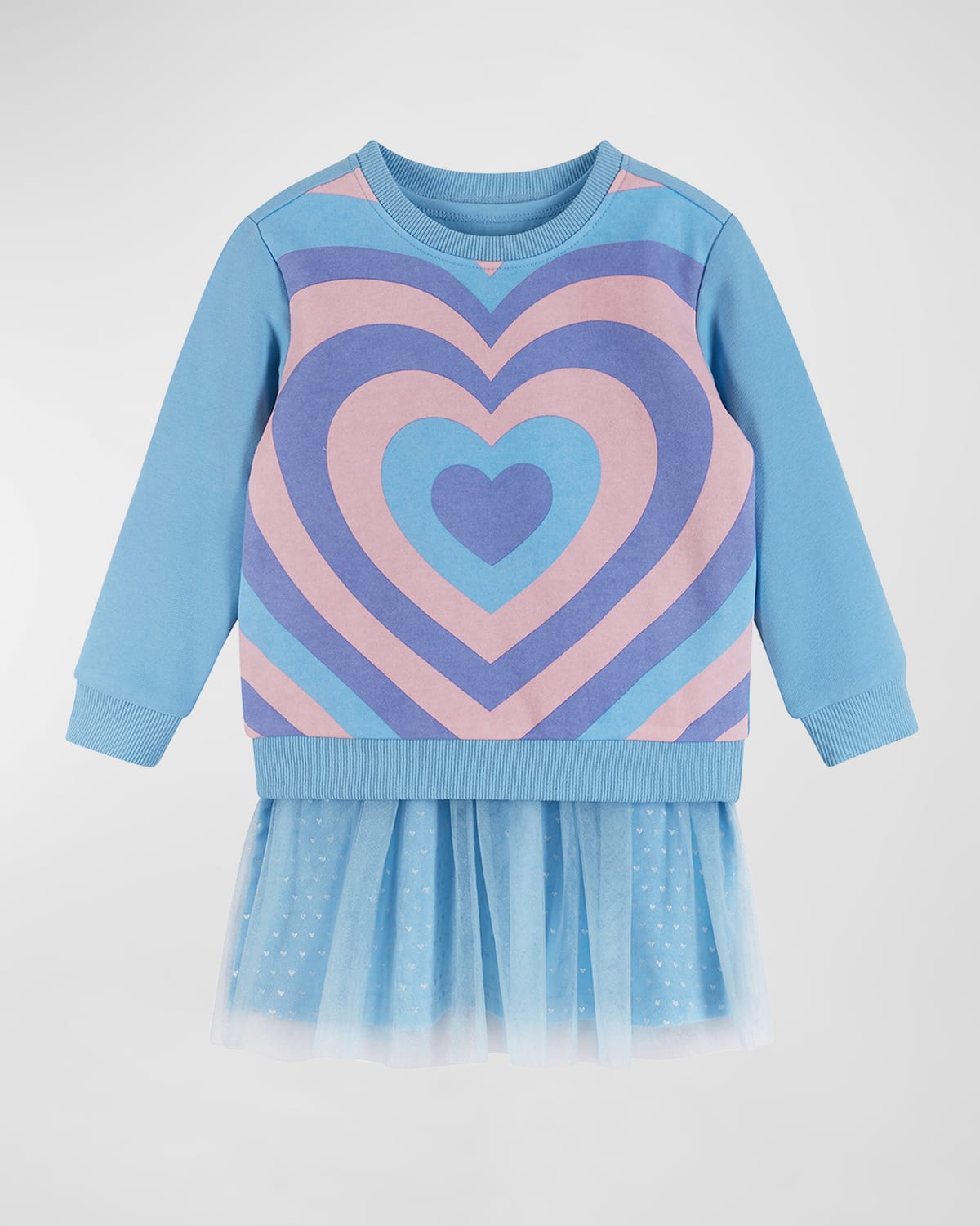 Andy & Evan Girl's Heart-Print Crewneck & Dress Set, Size 2T-6