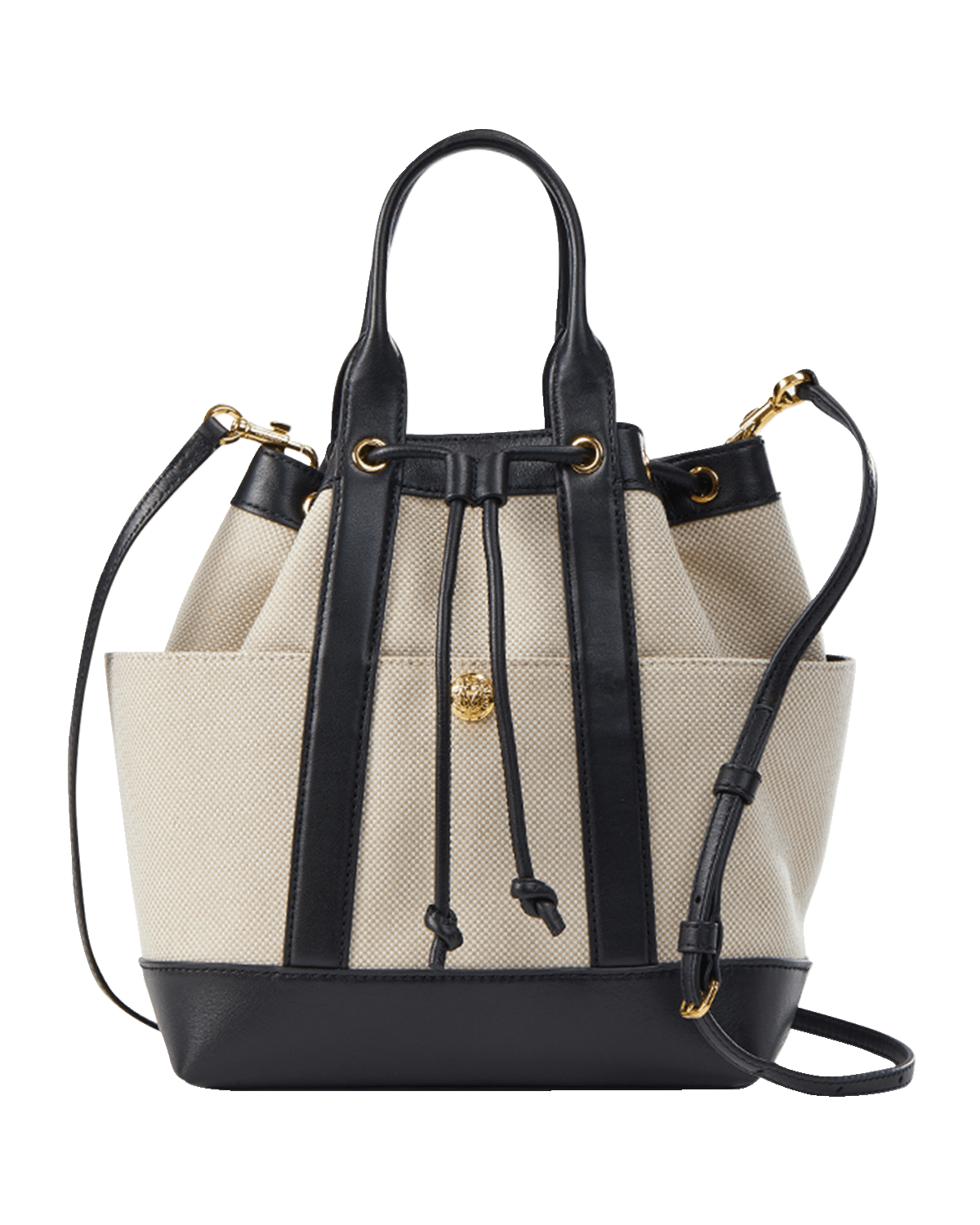 Veronica Beard Goody Drawstring Canvas Crossbody Bag