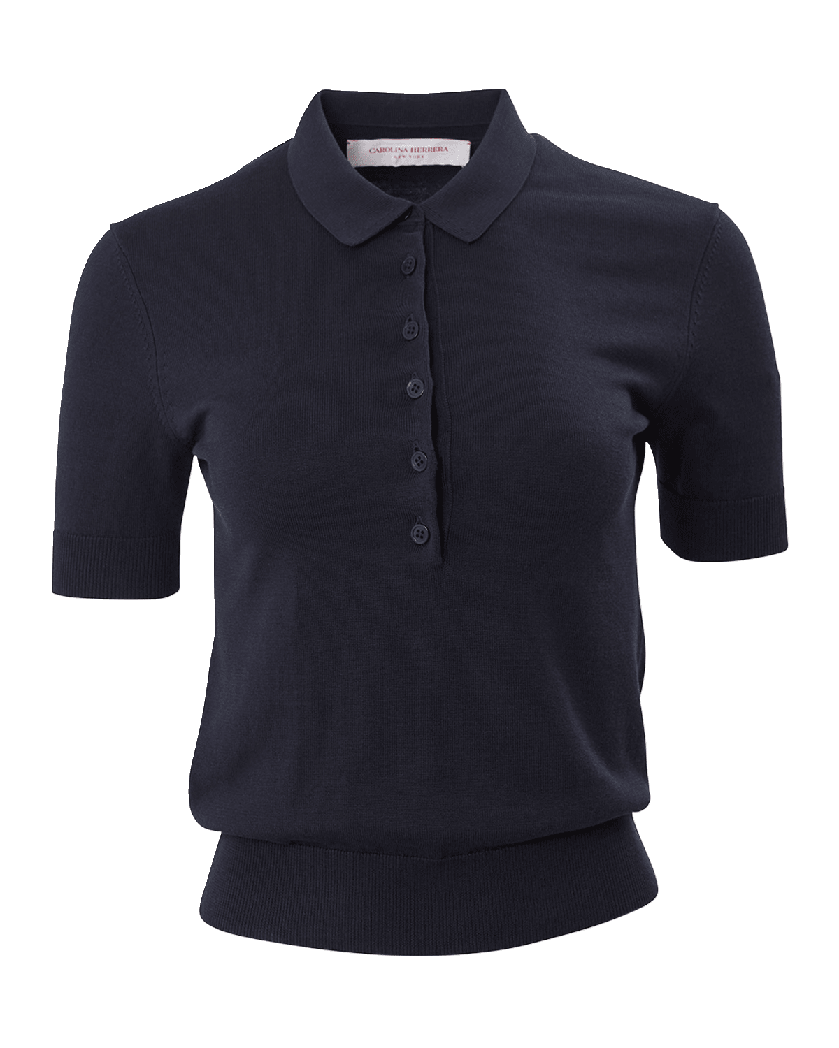 Carolina Herrera Short-Sleeve Knit Polo Shirt
