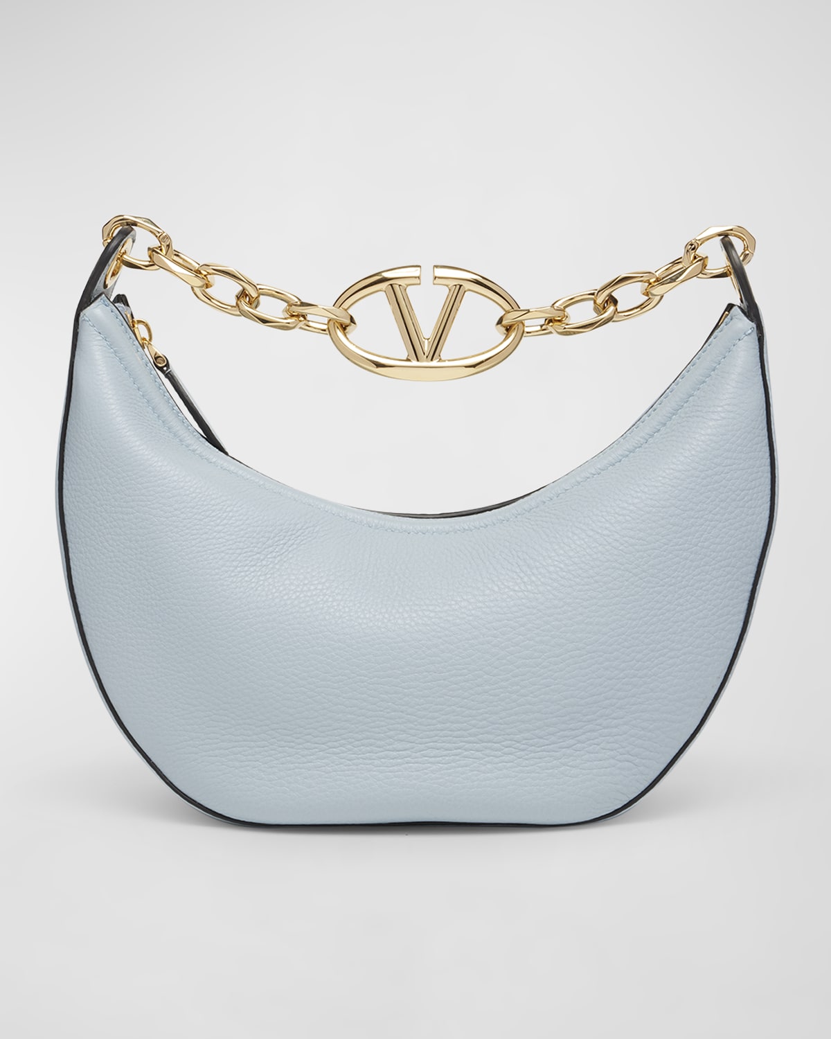 Valentino Garavani VLOGO Small Calfskin Moon Hobo Bag