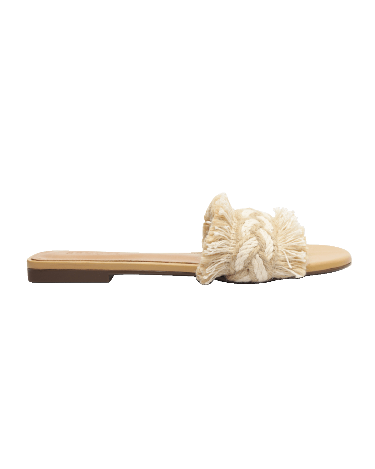 Schutz Adelia Crochet Frayed Slide Sandals