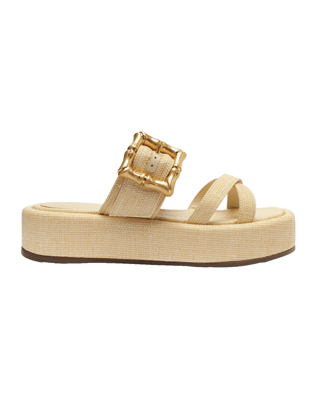 Schutz Lola Buckle Flatform Sandals