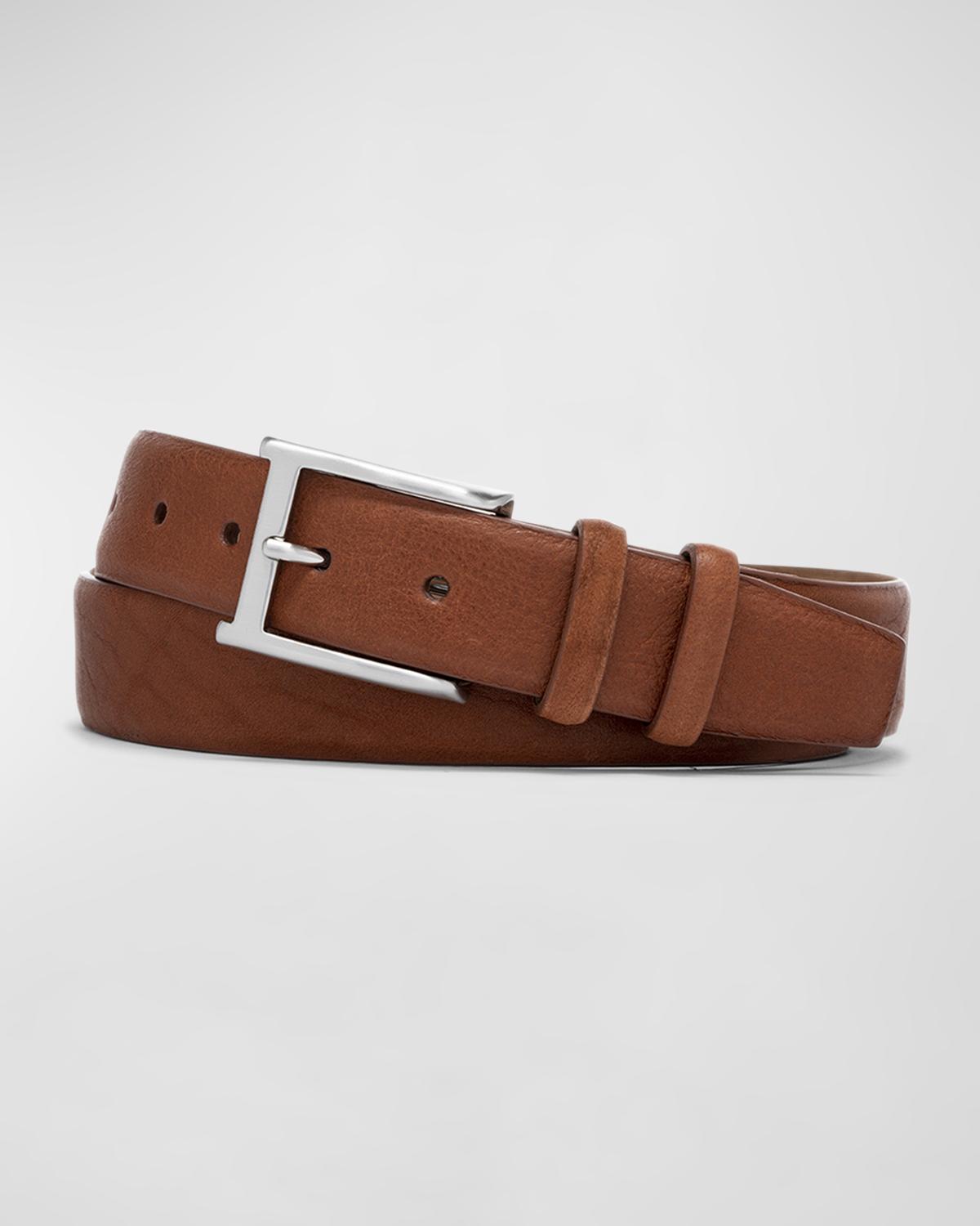 W. Kleinberg Men's Pebbled Bison Leather Belt | Image 1 W. Kleinberg Men's Pebbled Bison Leather Belt | Image 1