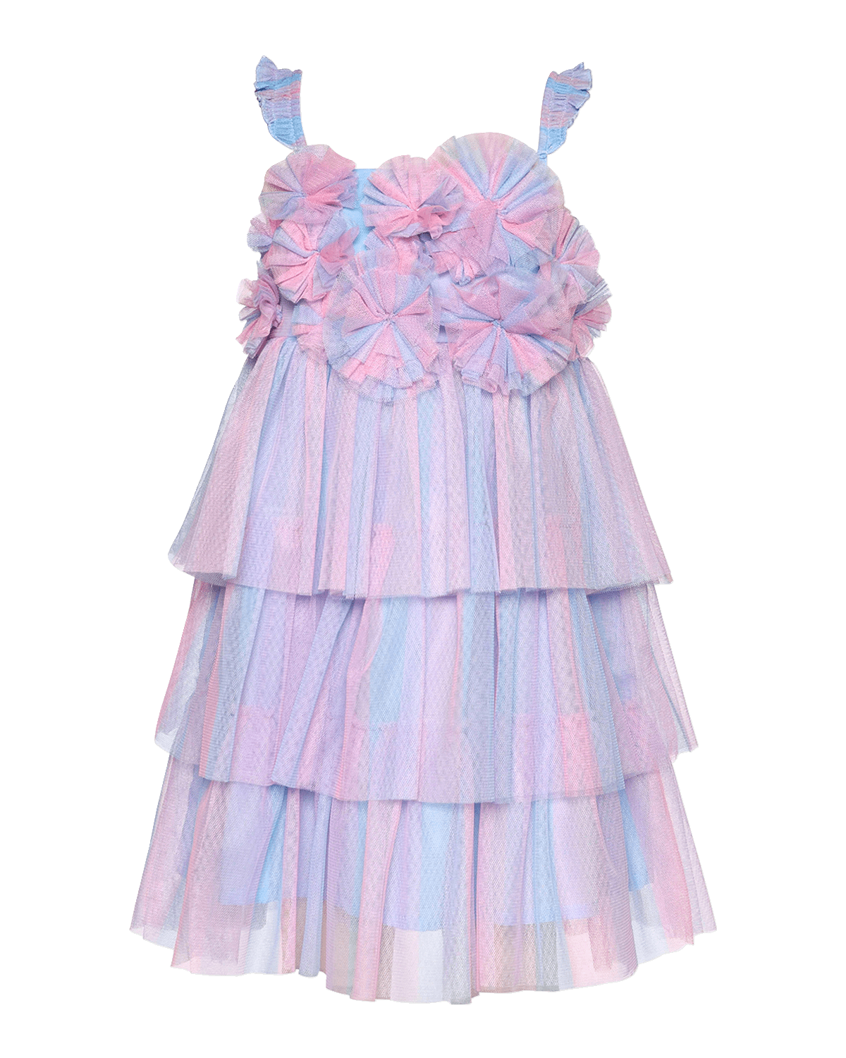 Hannah Banana Girl's Multicolor Ruffled Tiered Dress, Size 2T-6
