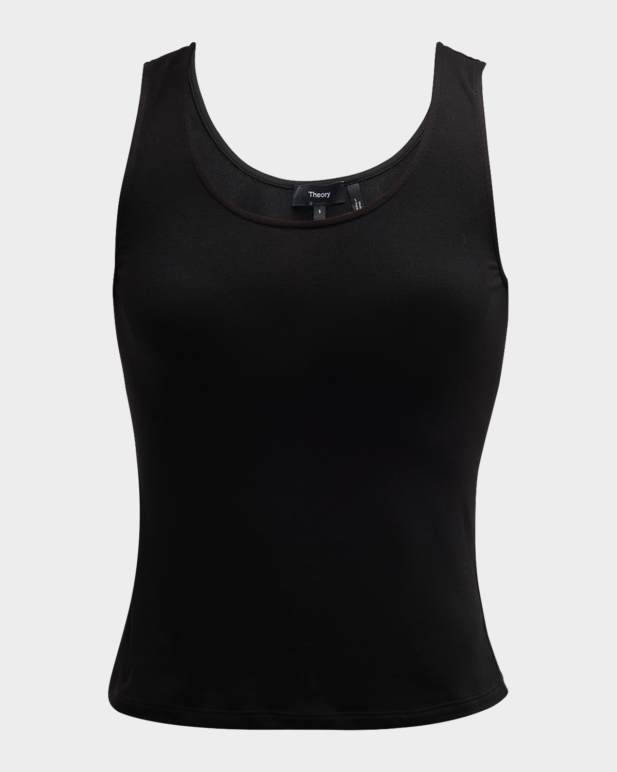 Theory Deep Scoop Ribbed Tank Top
