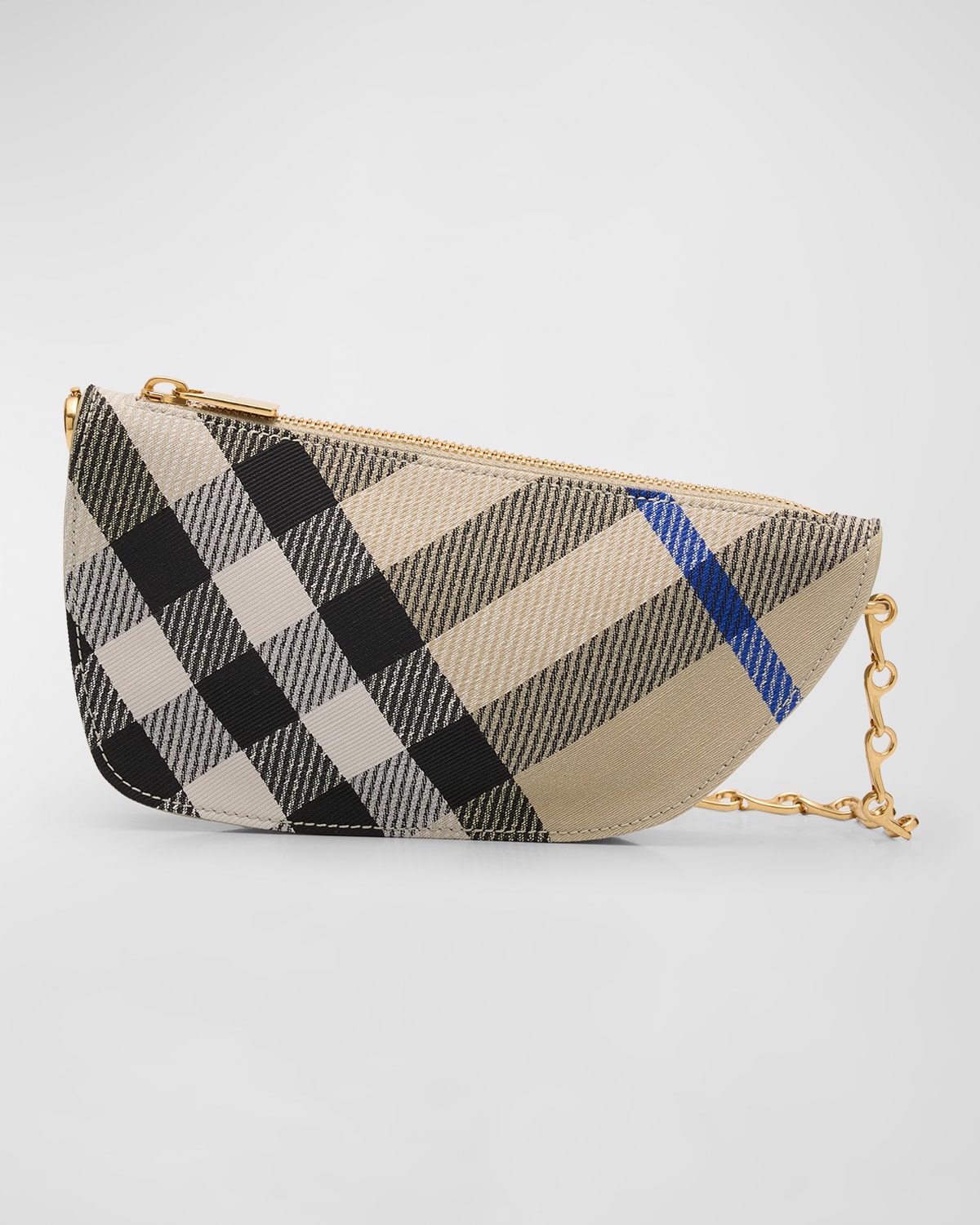 Burberry Shield Micro Check Crossbody Bag