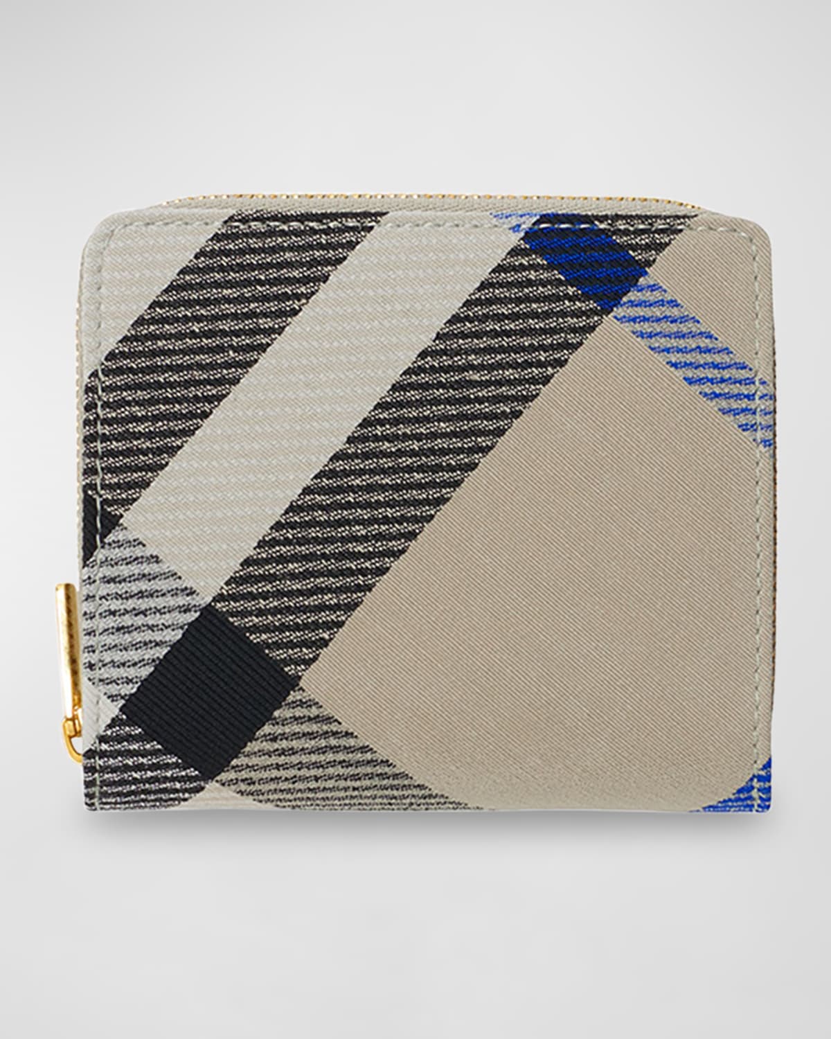 Burberry Check Zip Compact Wallet