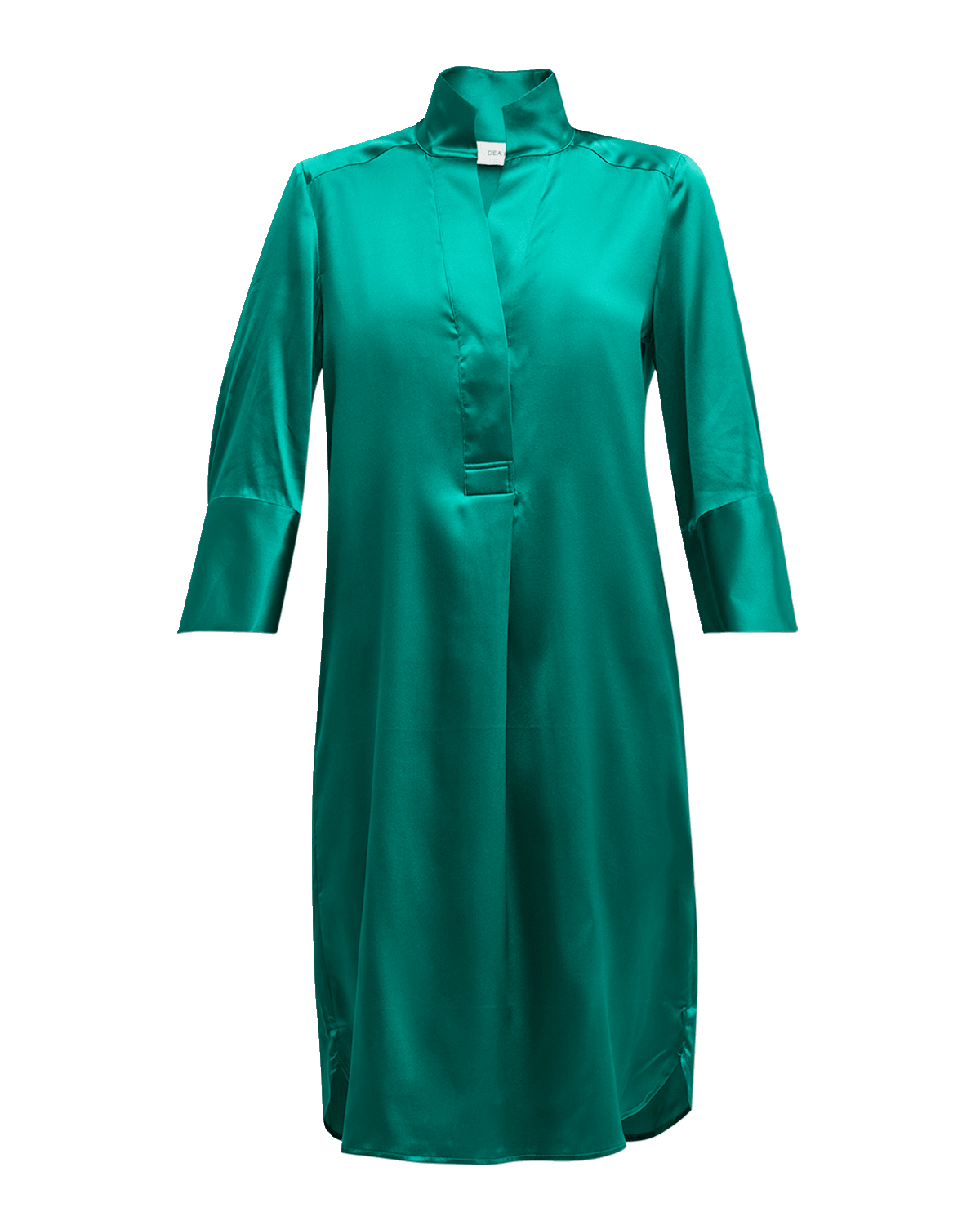 Dea Kudibal Kamilles Dea High-Collar Silk Satin Shirtdress