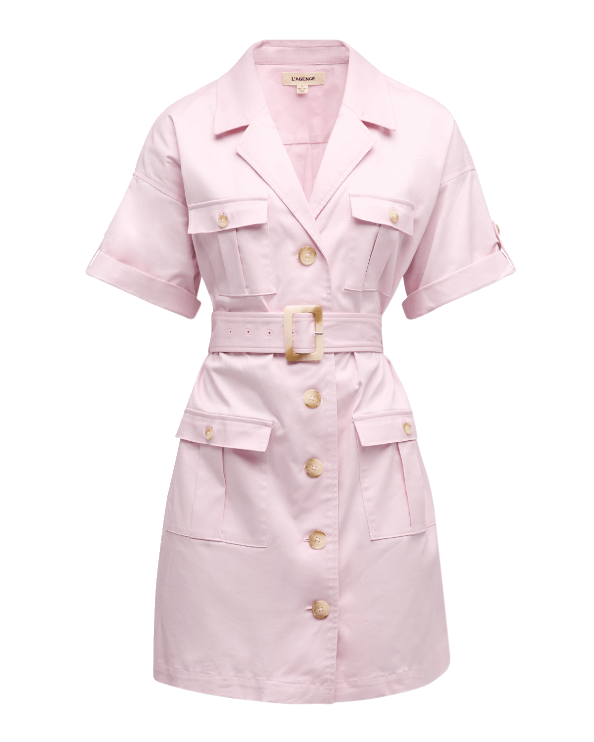 L'Agence Everest Short-Sleeve Safari Shirtdress