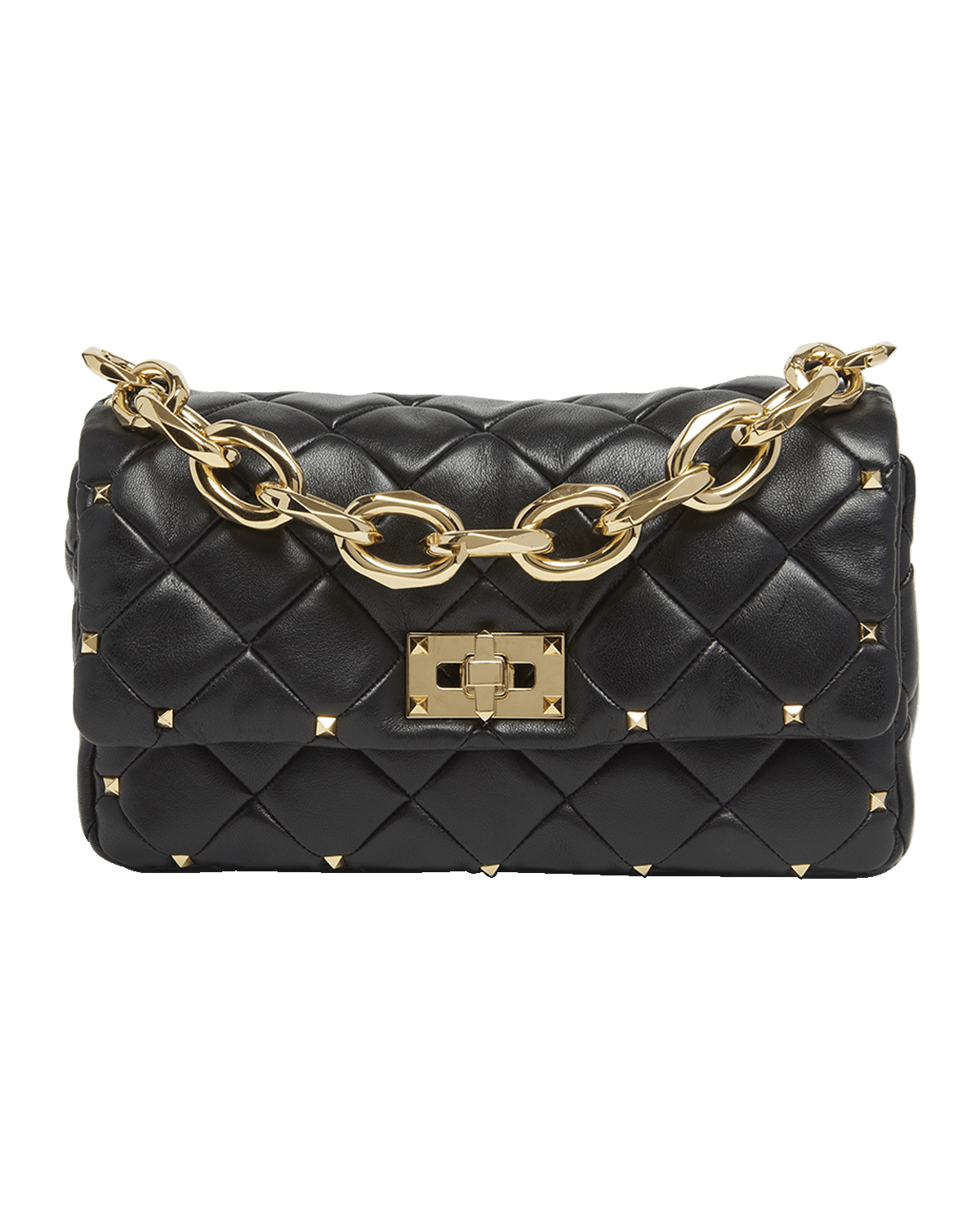 Valentino Garavani Small Spike Rockstud Quilted Leather Shoulder Bag