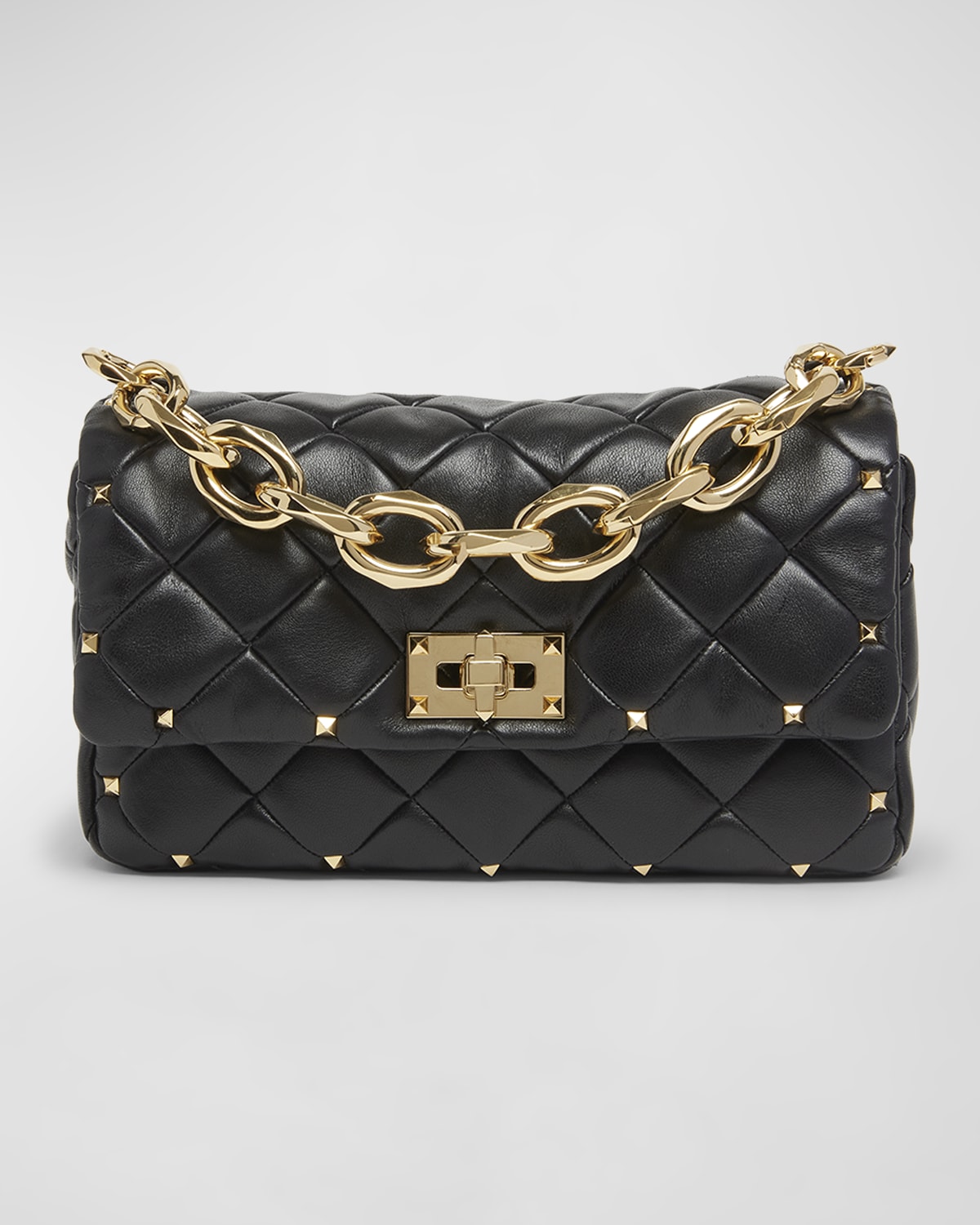 Valentino Garavani Small Spike Rockstud Quilted Leather Shoulder Bag