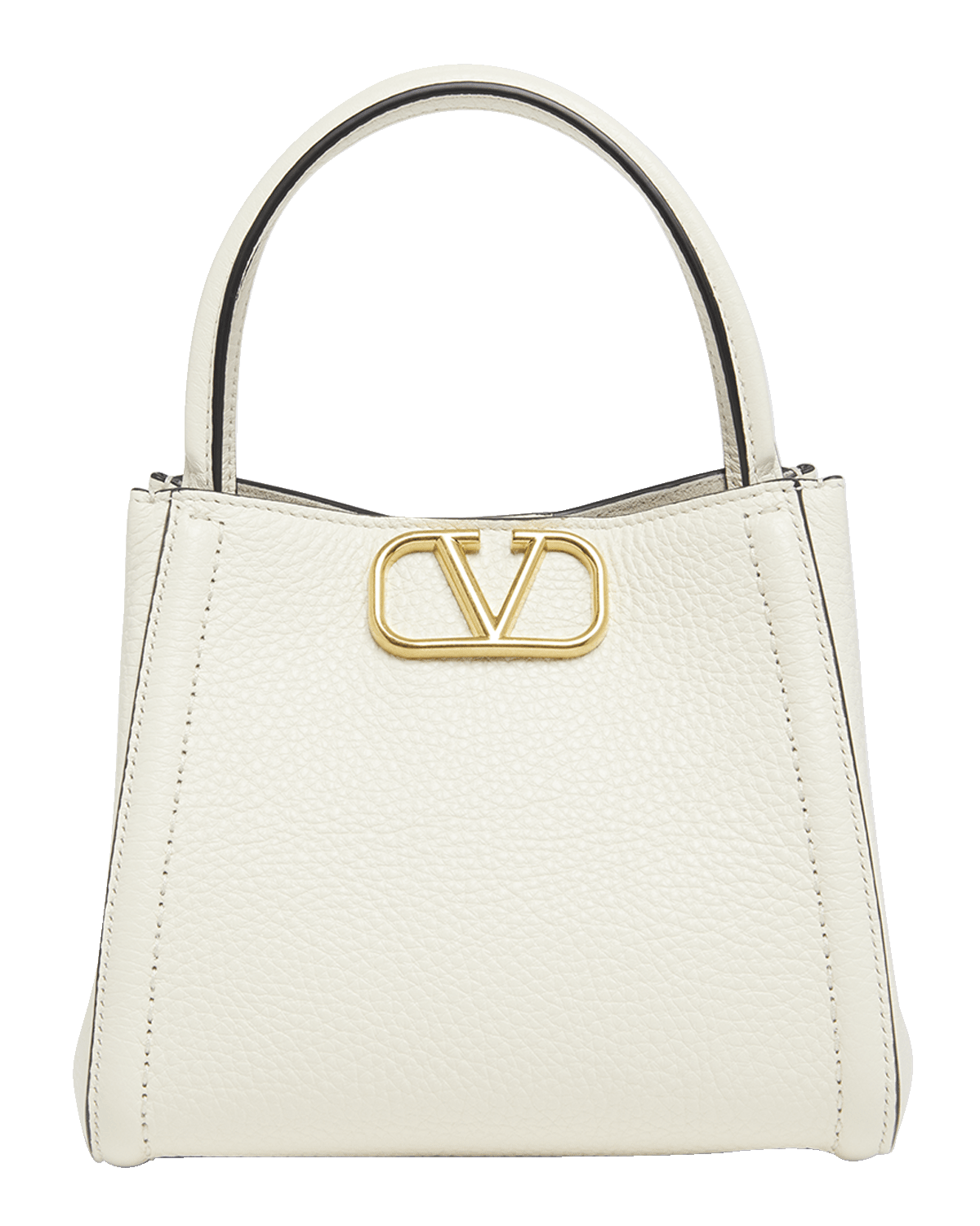 Valentino Garavani Alltime VLOGO Small Leather Top-Handle Bag