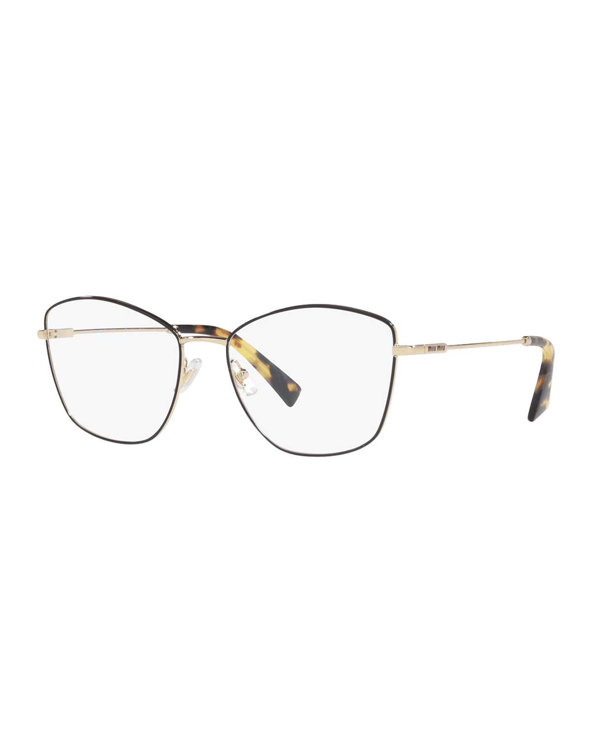 Miu Miu Logo Steel & Plastic Butterfly Optical Glasses