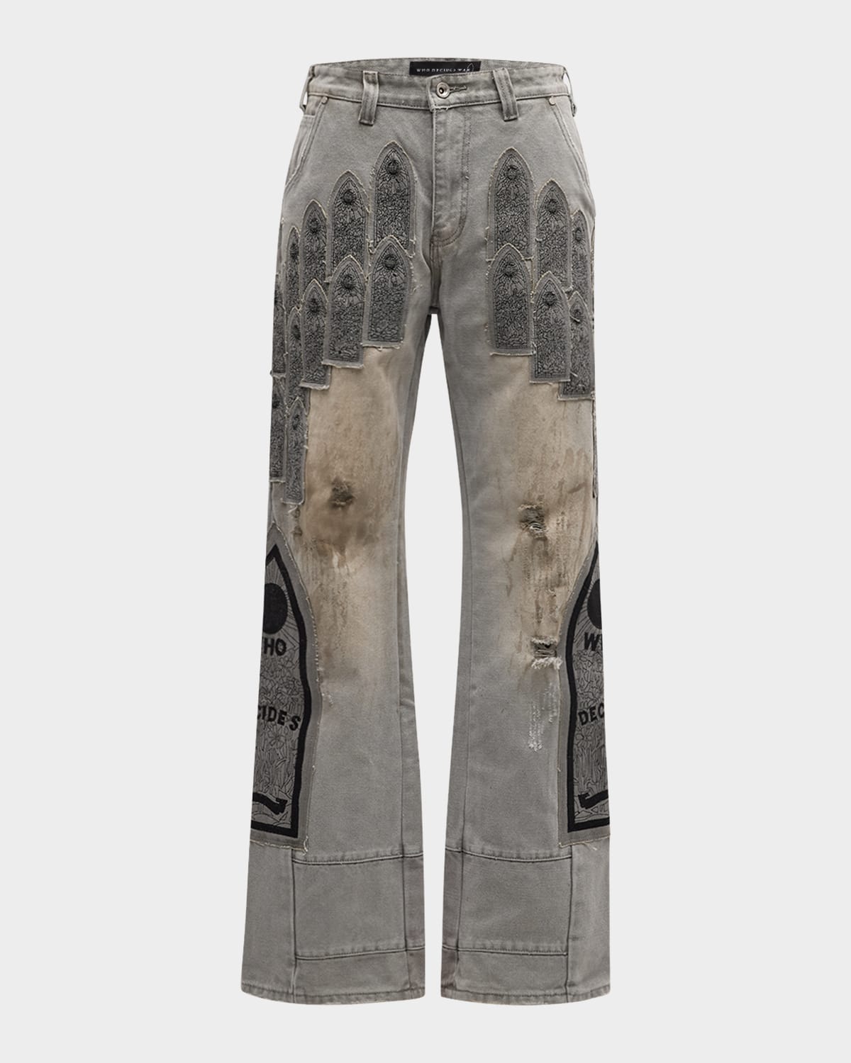 WHO DECIDES WAR Men's Arch Patch Embroidered Pants