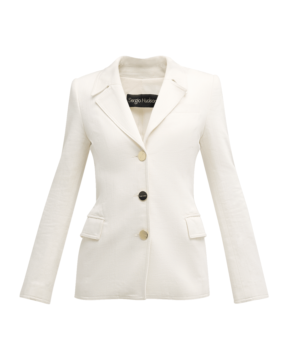 Sergio Hudson Button-Front Blazer Jacket