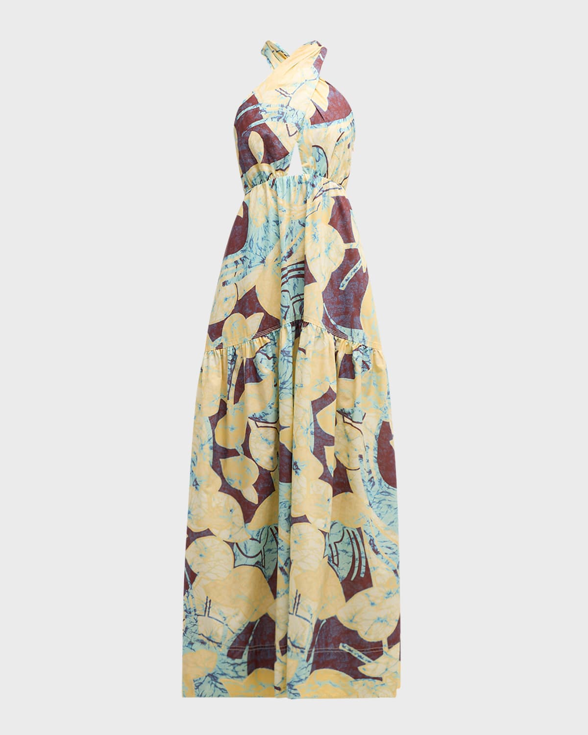 A.L.C. Veronica Printed Halter Maxi Dress