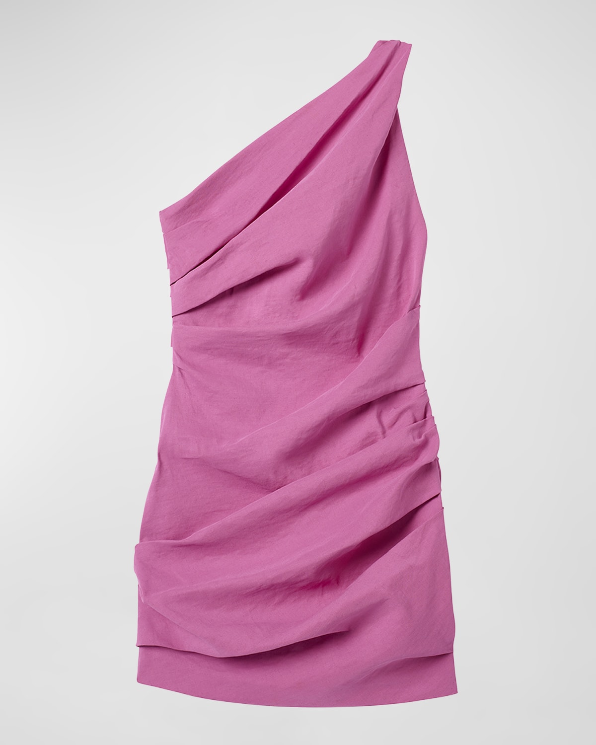 A.L.C. Carina Gathered One-Shoulder Mini Dress