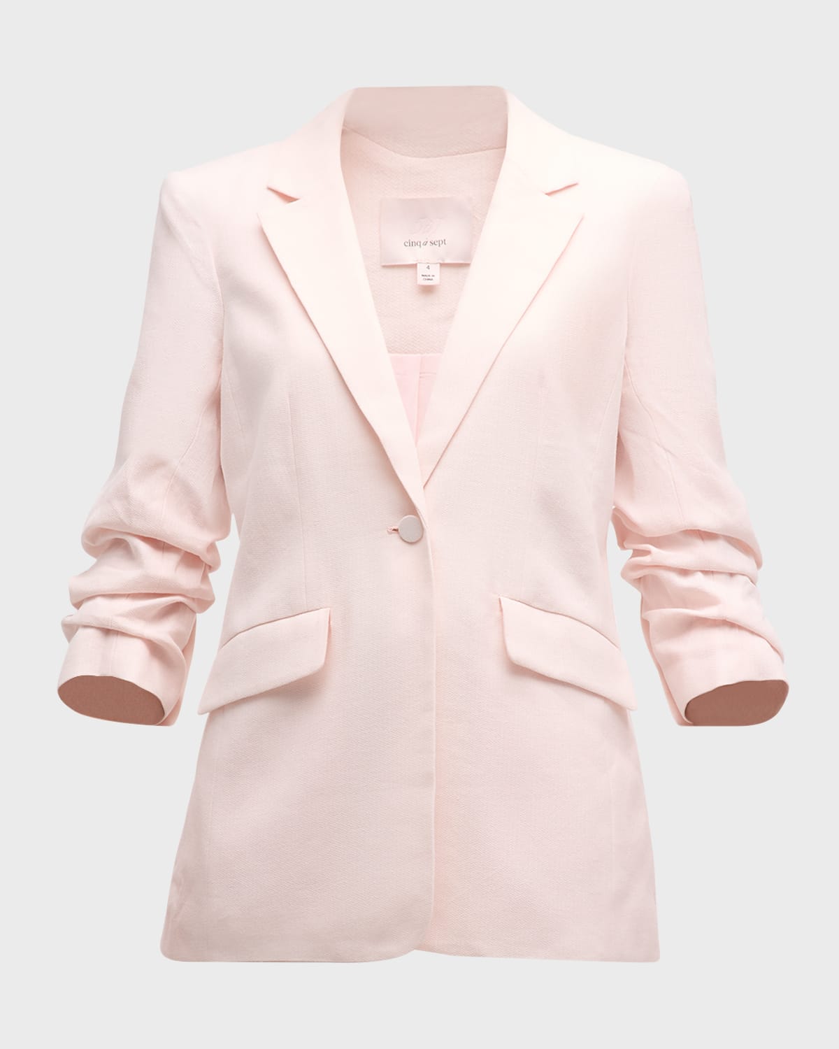 Cinq a Sept Kylie 3/4-Sleeve Linen Cotton Blazer