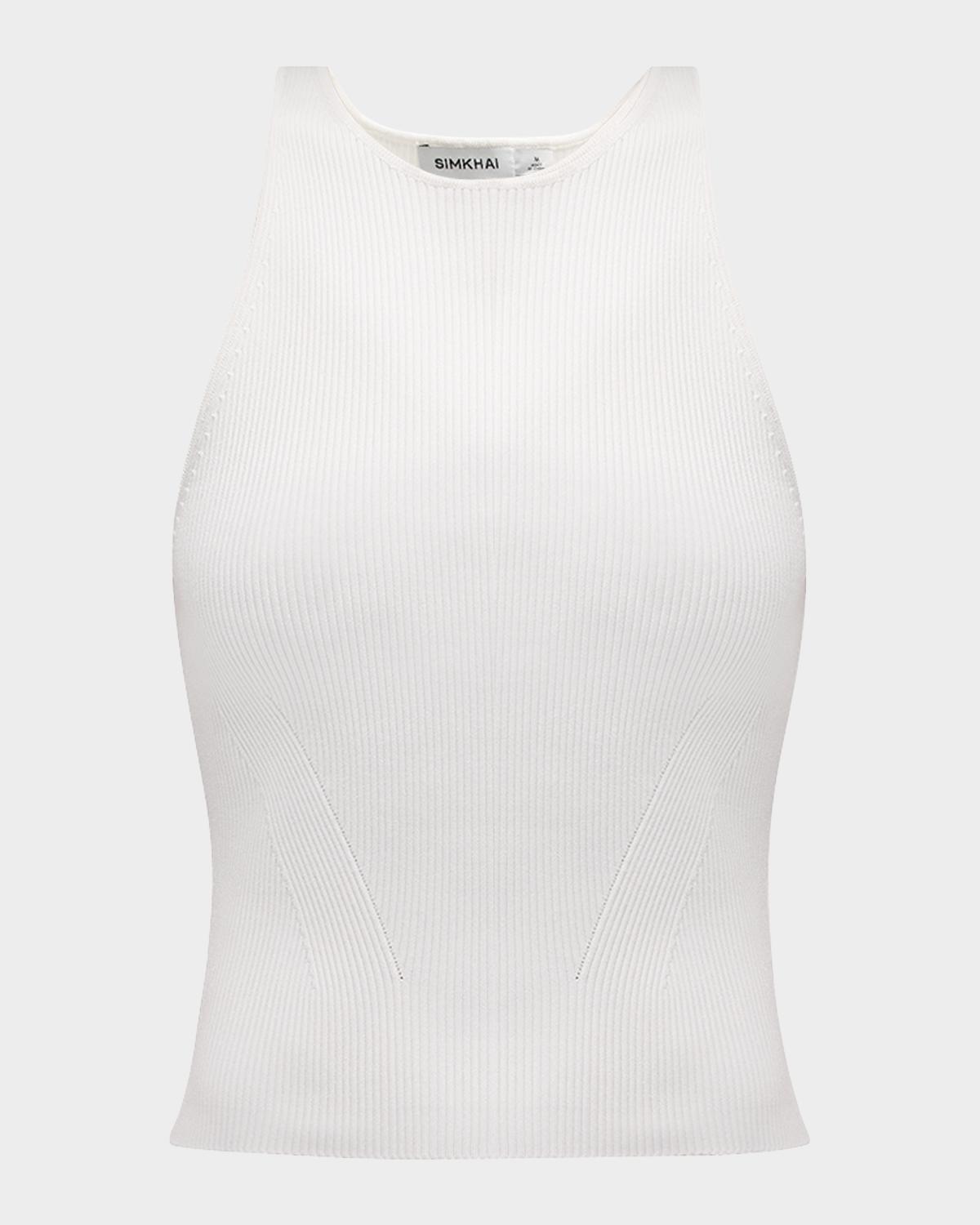 Reza Ribbed Racerback Tank Top