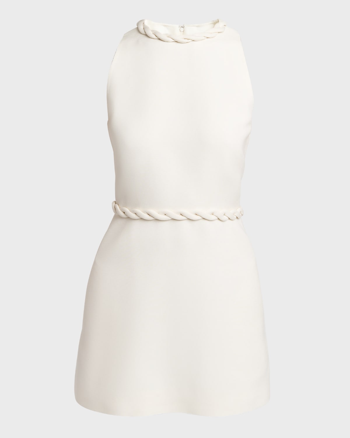 Valentino Garavani Twisted Sleeveless Solid Crepe Couture Mini Dress