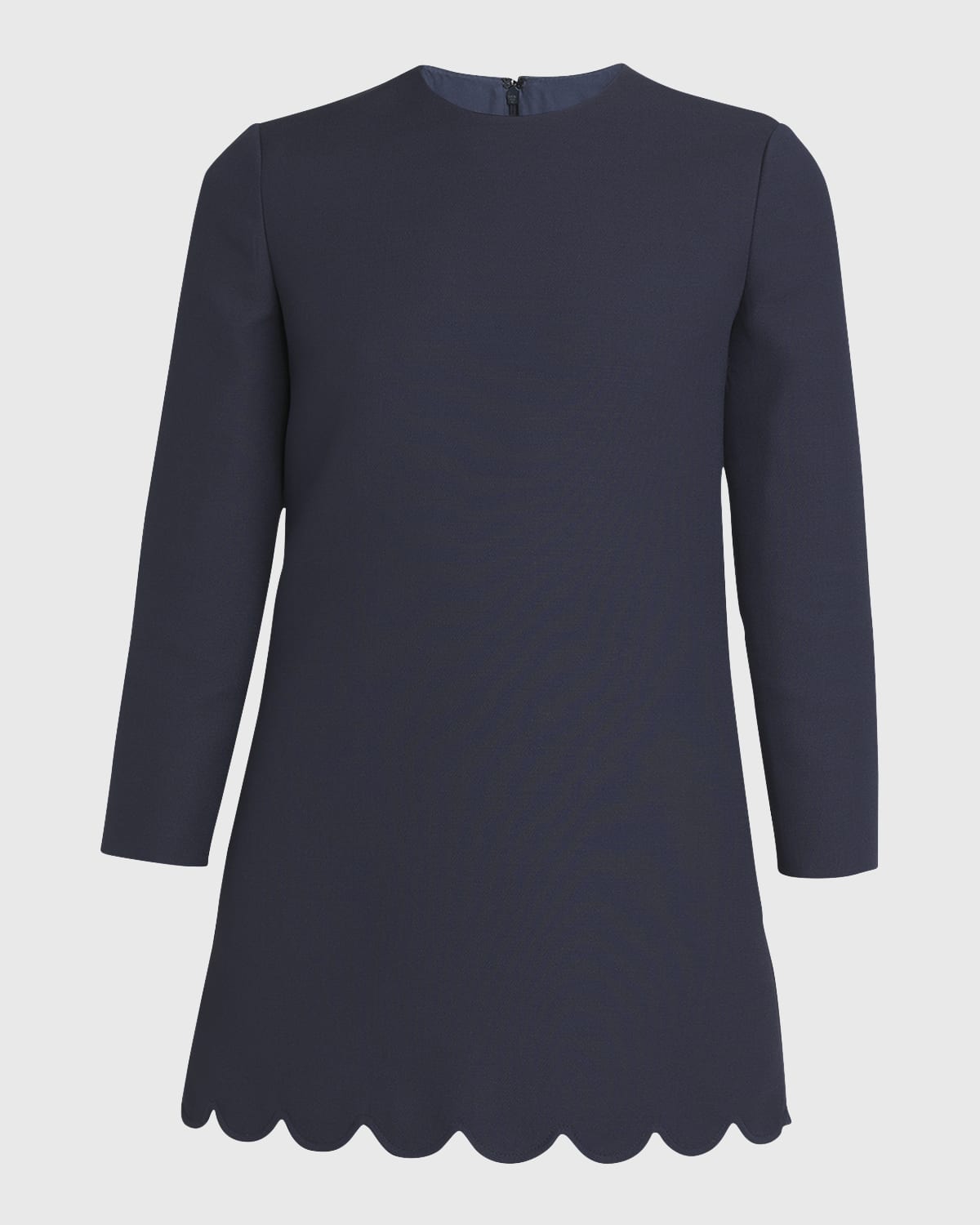 Valentino Garavani Scalloped Hem Mini Dress