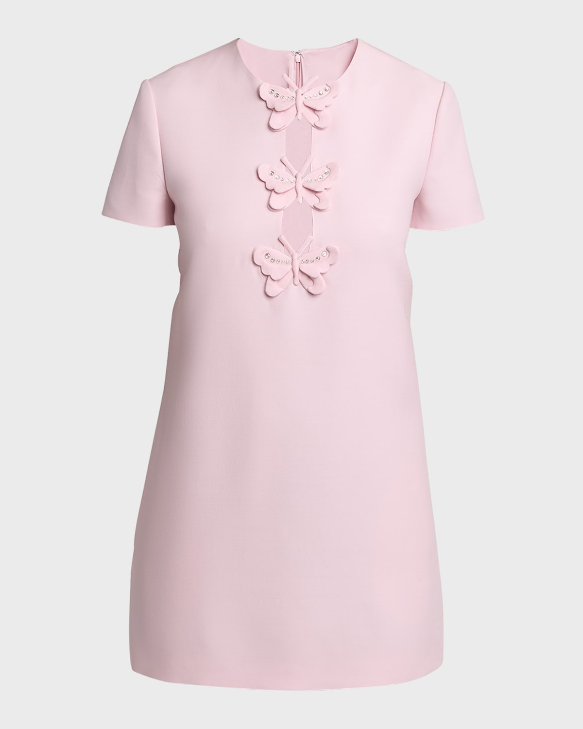 Valentino Garavani Mini Dress with Embellished Butterfly Detail