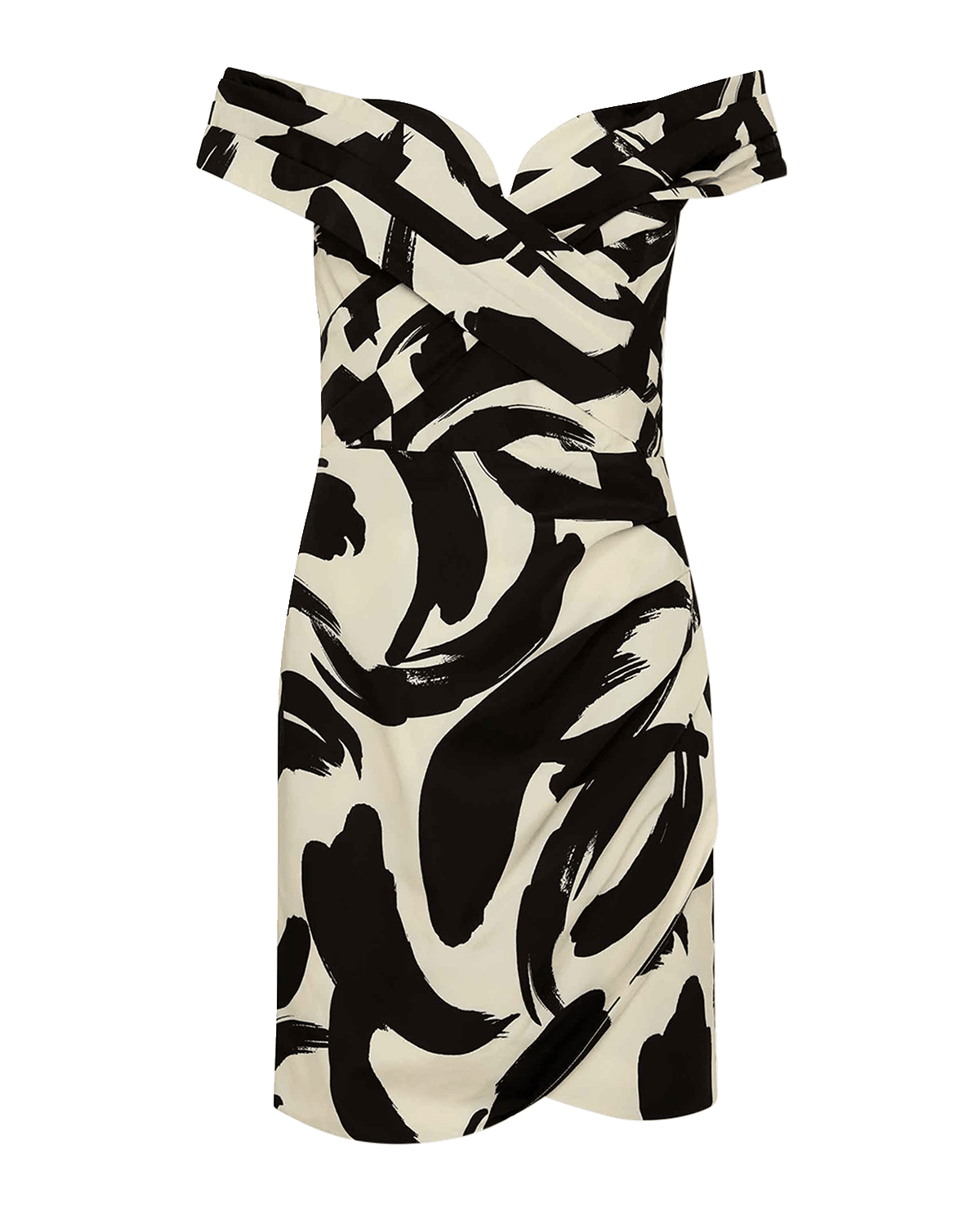 REBECCA VALLANCE Pompidou Pleated Off-Shoulder Mini Dress