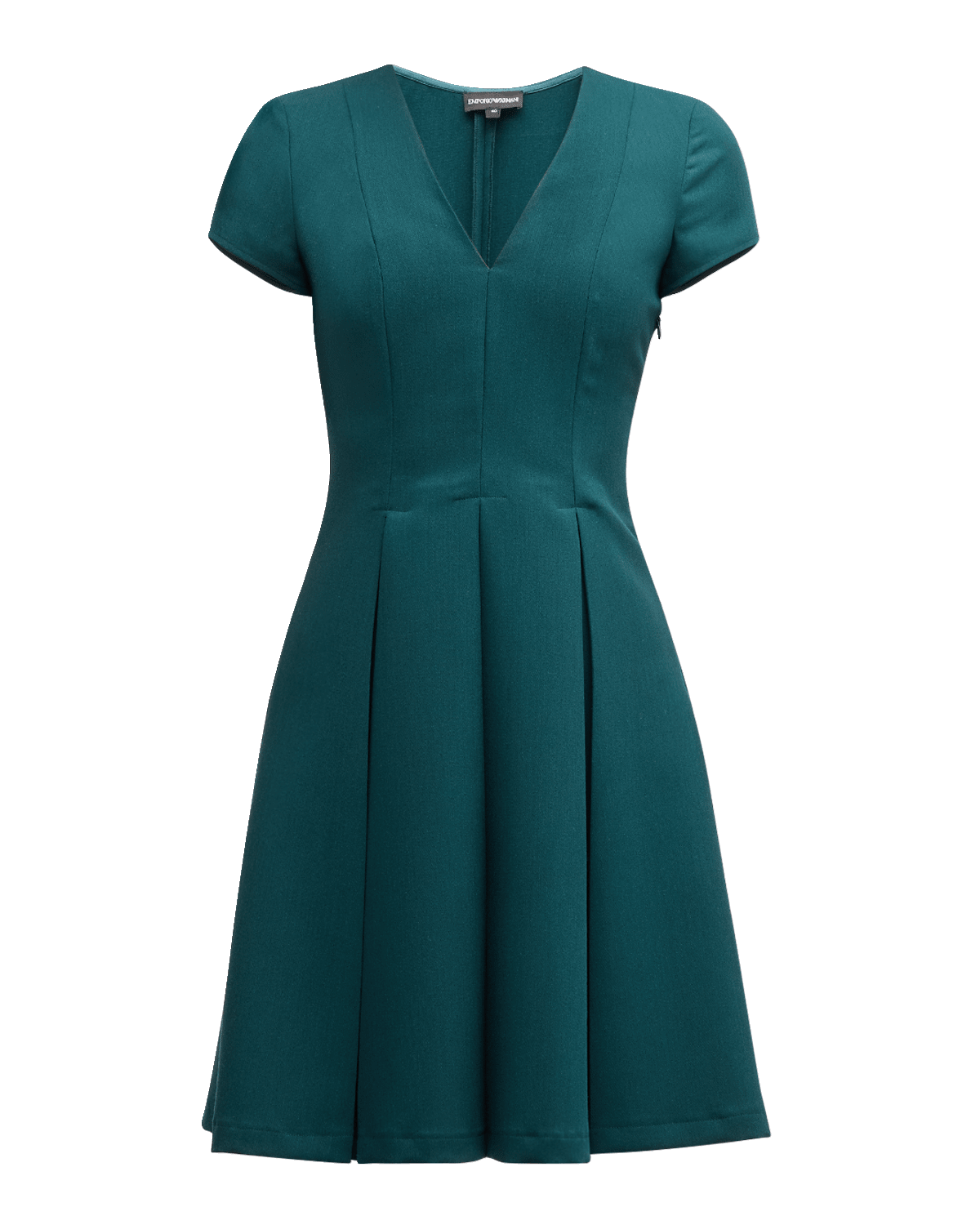 Emporio Armani Emma Pleated A-Line Mini Dress