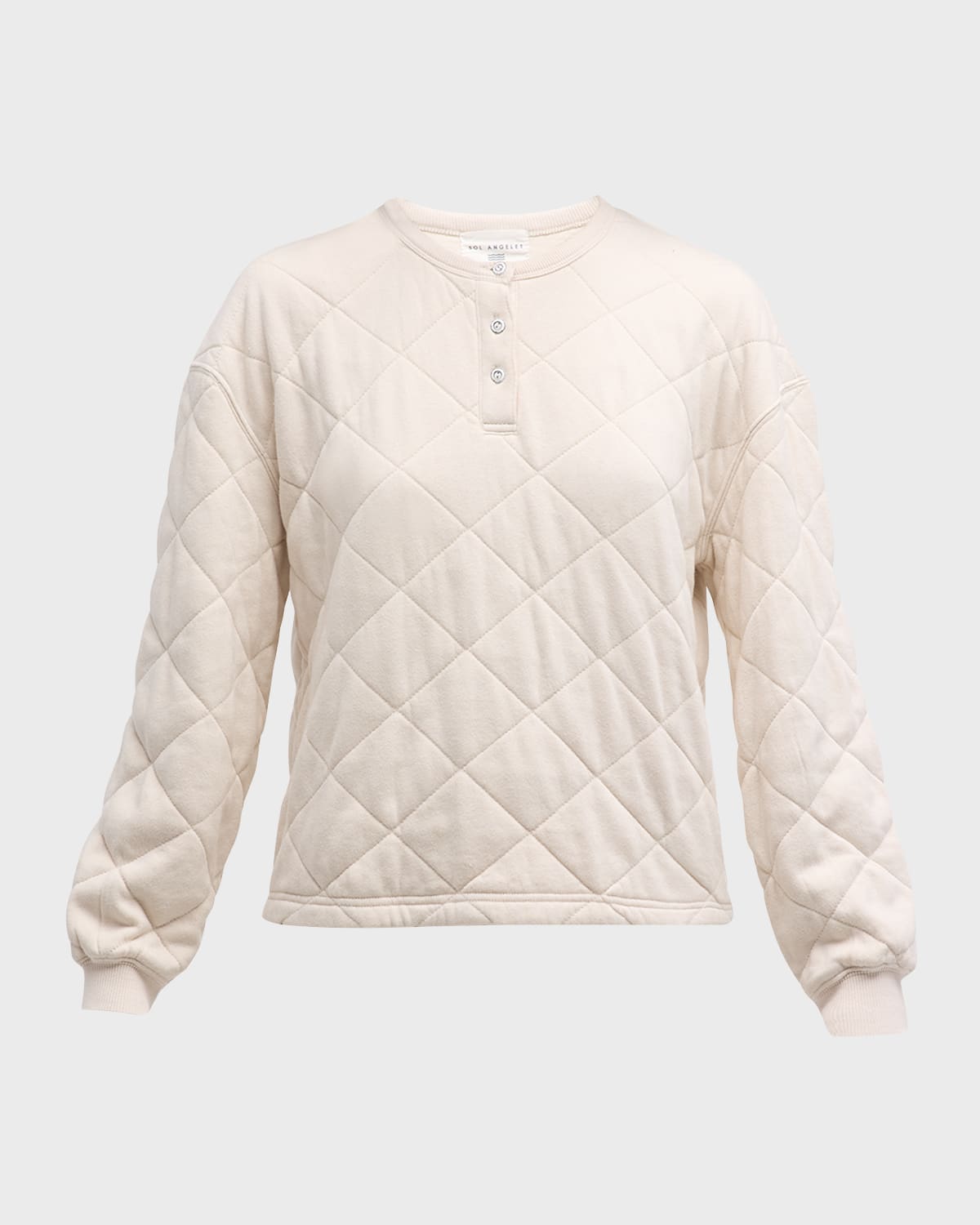 Sol Angeles Quilted Long-Sleeve Henley