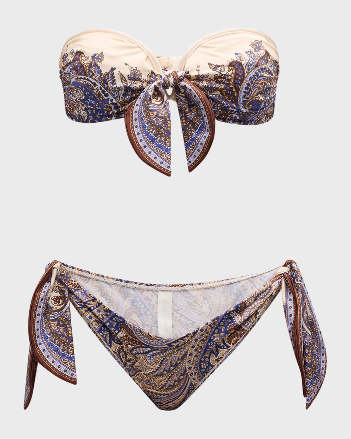 Zimmermann Ottie Paisley Scarf Two-Piece Swimsuit