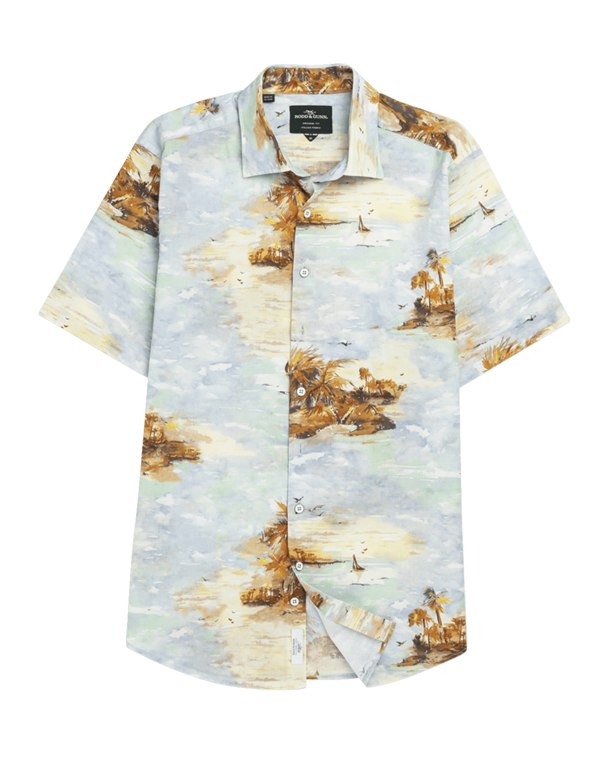 Rodd & Gunn Men's Victoria Avenue Palm-Print Short-Sleeve Shirt