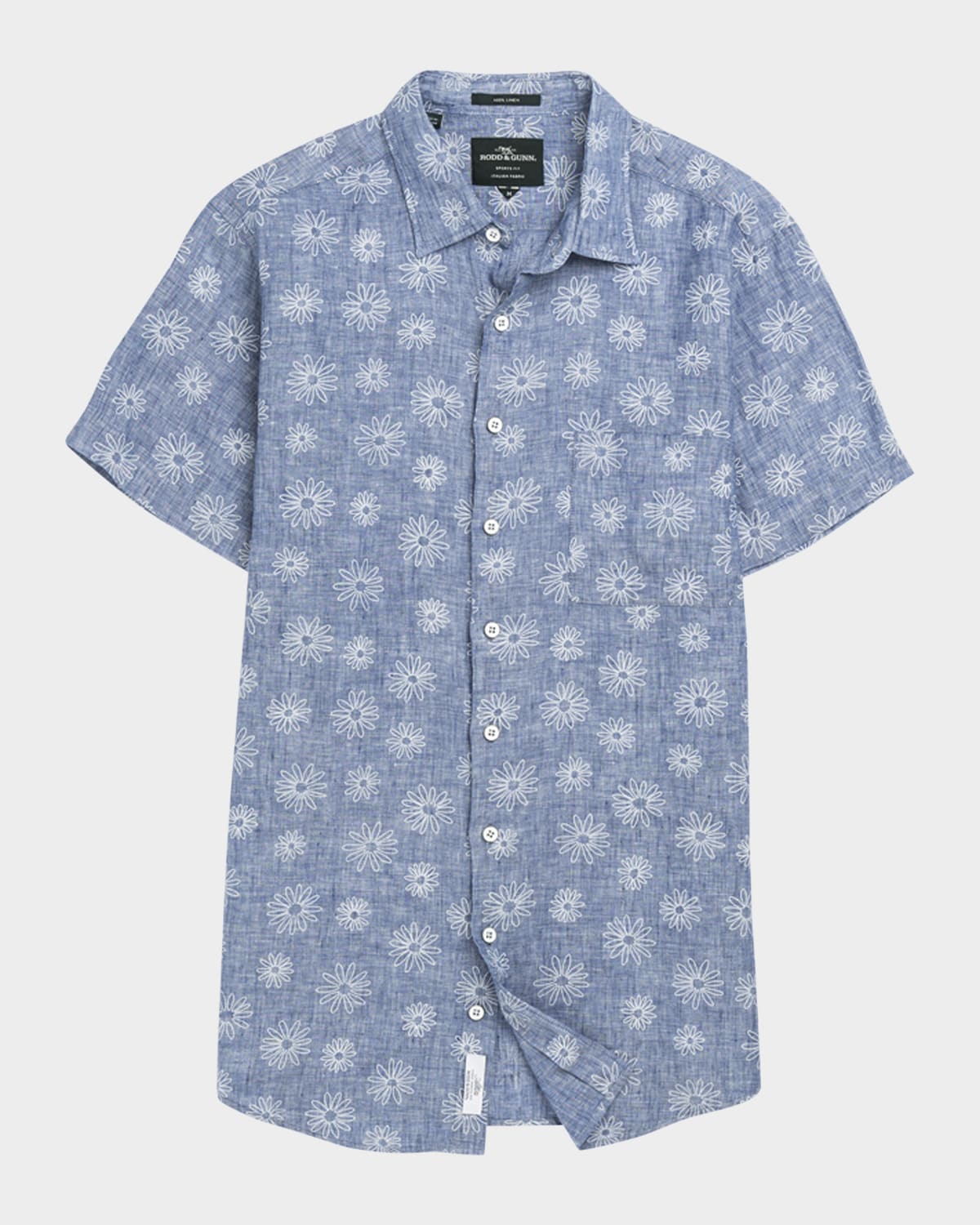 Rodd & Gunn Men's Carleton Embroidered Chambray Short-Sleeve Shirt