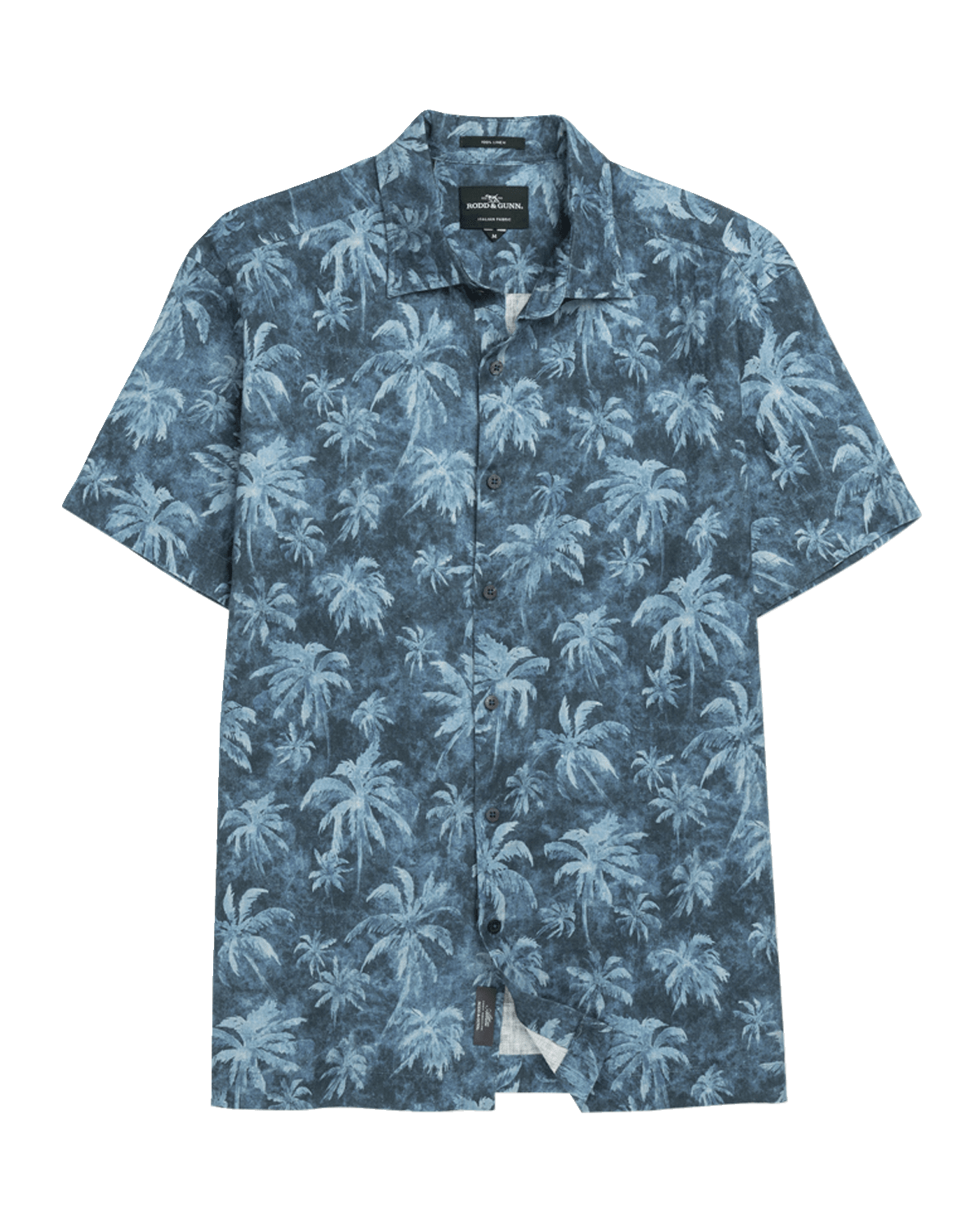 Rodd & Gunn Men's Destiny Bay Linen Palm-Print Short-Sleeve Shirt