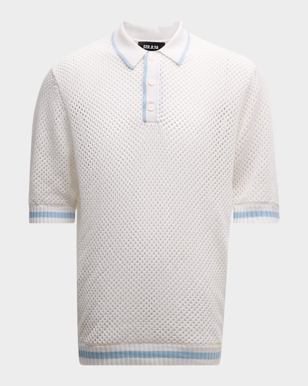 SER.O.YA Men's Zane Crochet Polo Shirt