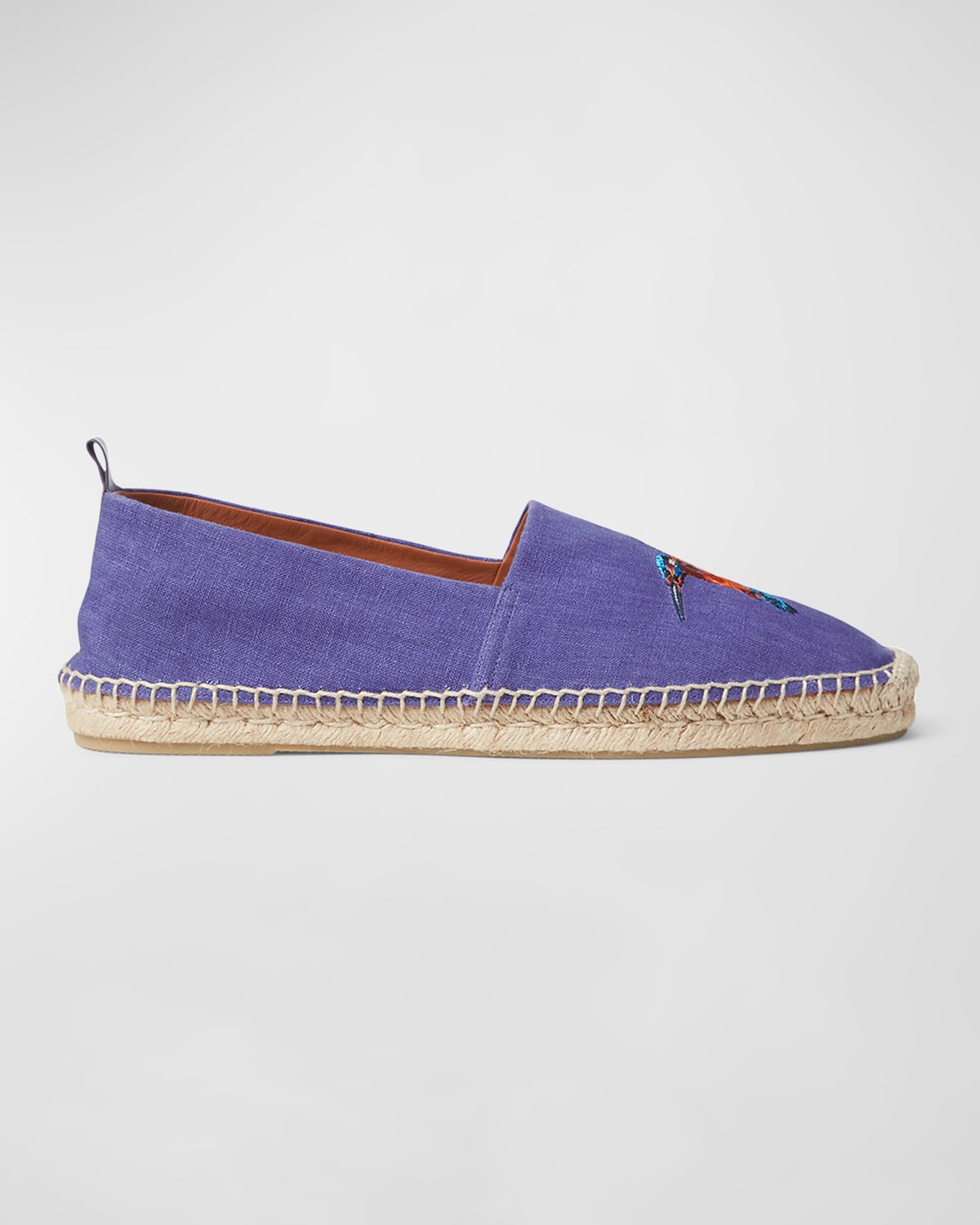 Ralph Lauren Purple Label Men's Alonzo Kingfisher Embroidered Linen Espadrilles