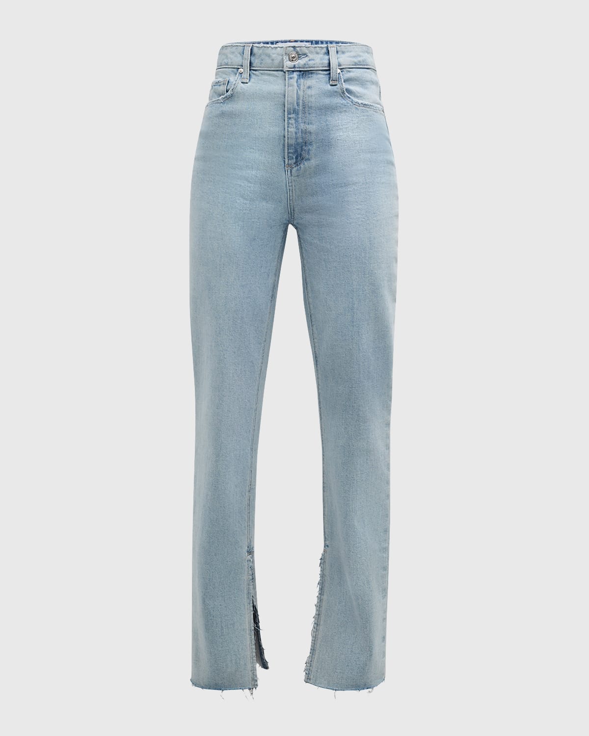 PAIGE Stella Straight Raw Split-Hem Jeans