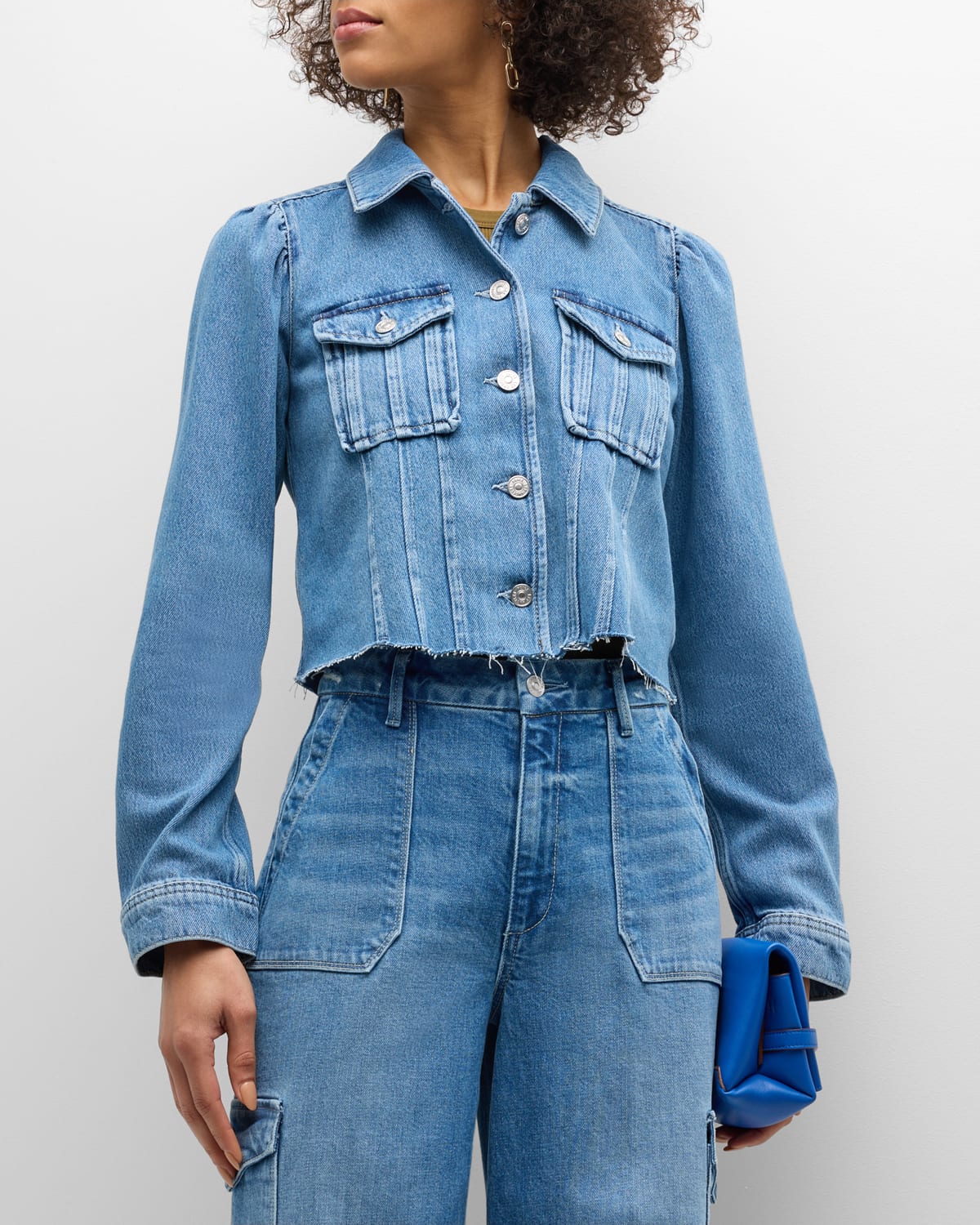 PAIGE Pacey Cropped Denim Jacket