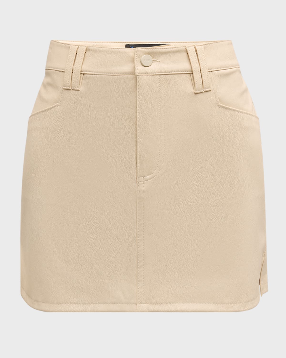 PAIGE Tarra Faux-Leather Mini Skirt