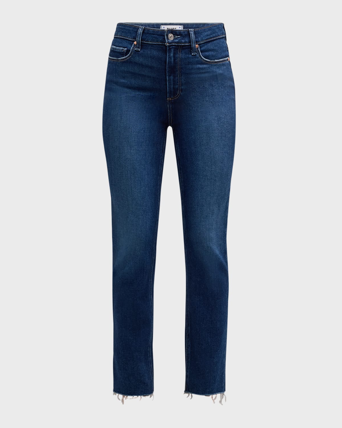 PAIGE Cindy Straight Raw Hem Jeans